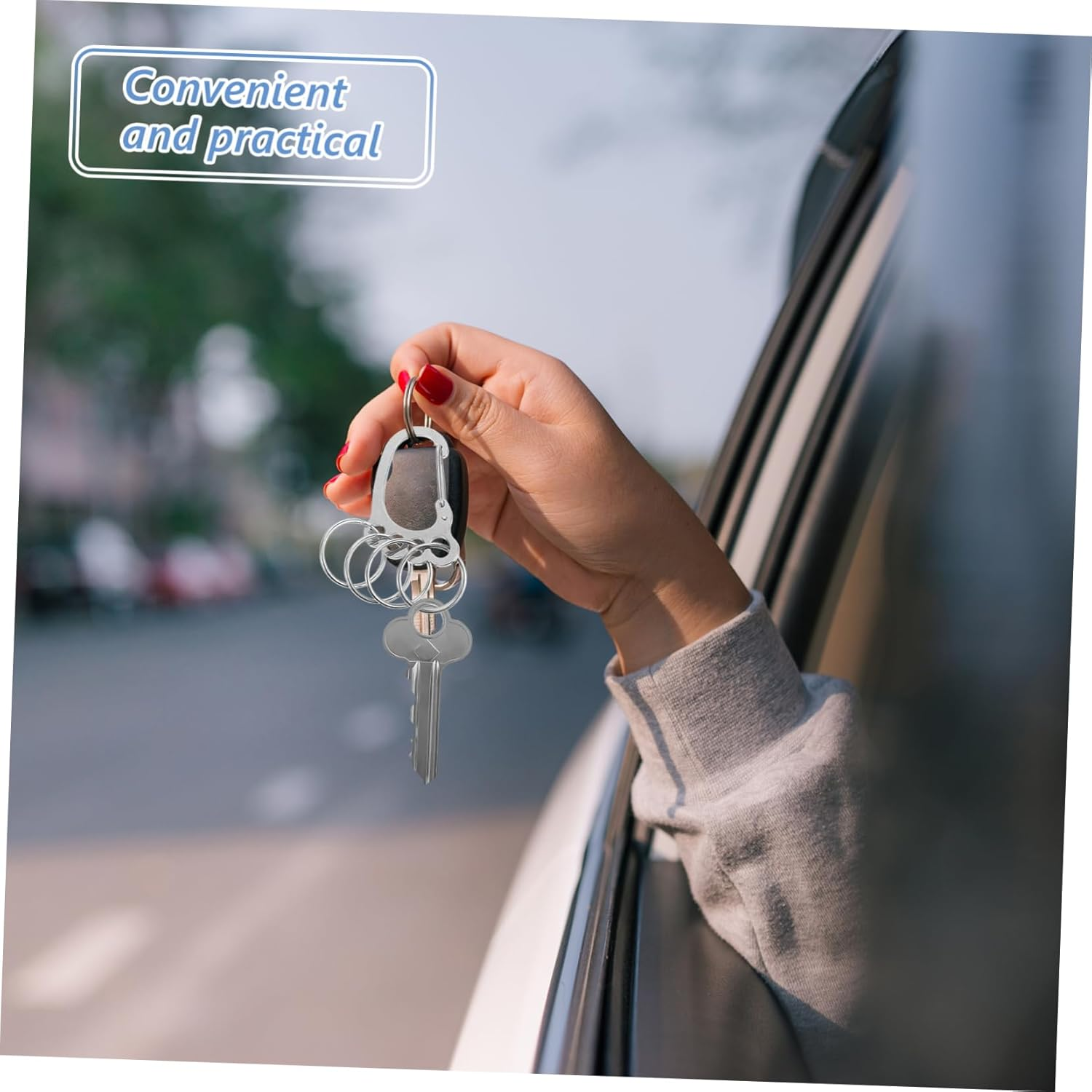 WOFASHPURET 2Pcs Multi-Ring Keychain Organizer Clip for Car Keys Keyring for Belt Pockets Backpacks image number 5