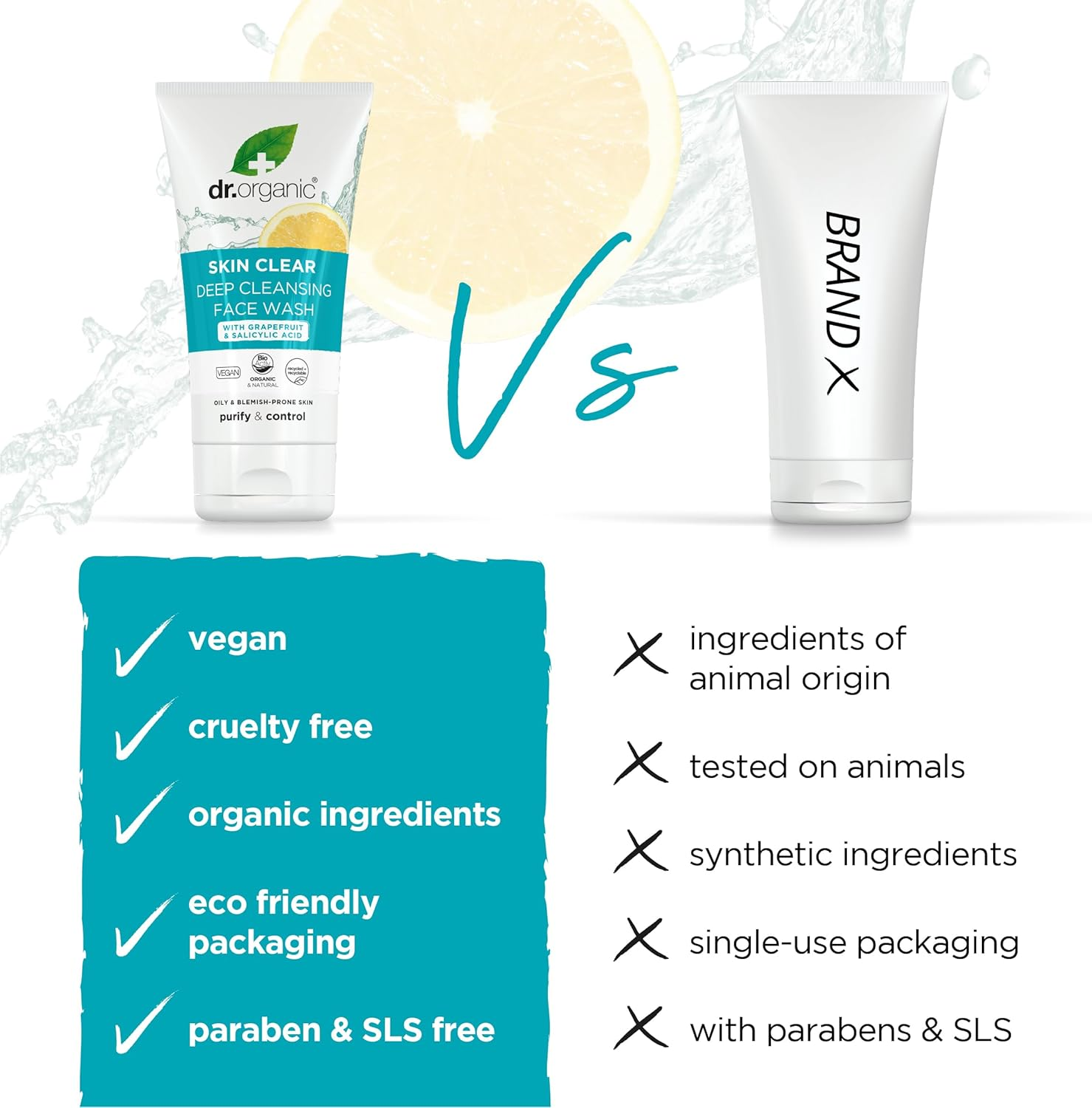 Dr Organic Tea Tree Face Wash, Cleansing, Purifying, Mens, Womens, Oily Skin, Natural, Vegan, Cruelty-Free, Paraben & Sls-Free, Organic, 200Ml, Packaging May Vary image number 4