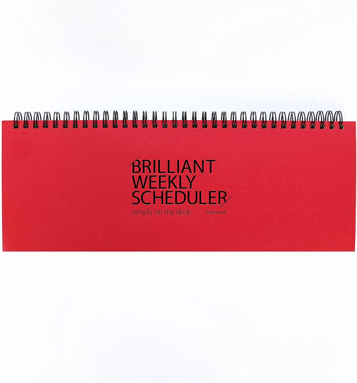 PAPERIAN Brilliant Weekly Scheduler - Wirebound Undated Weekly Planner Pad Scheduler (Blue)