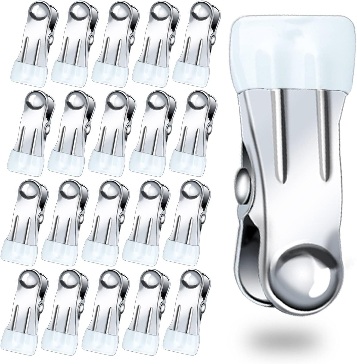 Heavy Duty Clothes Pins for Hanging, Stainless Steel Strong Clips for Crafts, Beach Towel, Kitchen, Fabric, Utility Drying Pegs, Outdoor Clothesline