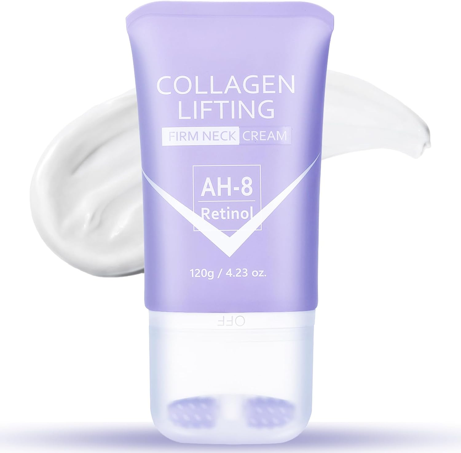 Neck Cream Tighten Lift, Retinol Lotions with Roller, Neck Chest Wrinkles Body Care, Firming Skin and Face Lifting, Collagen Moisturizer, Tightening Lotion Skincare for Women image number 3