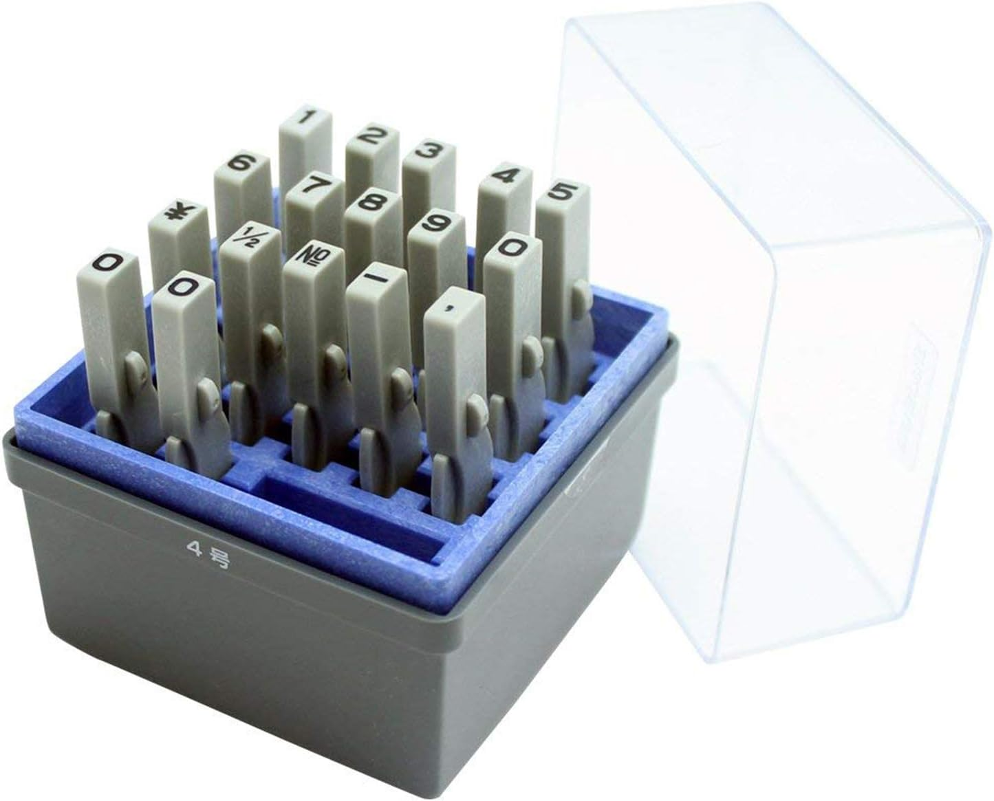 Shachihata GRN-4G Rubber Stamp with Handle, Connecting Type, Number Set, Gothic Body, No. 4, Stamp Face 0.2 X 0.1 Inches (4.0 X 3.2 Mm) image number 5