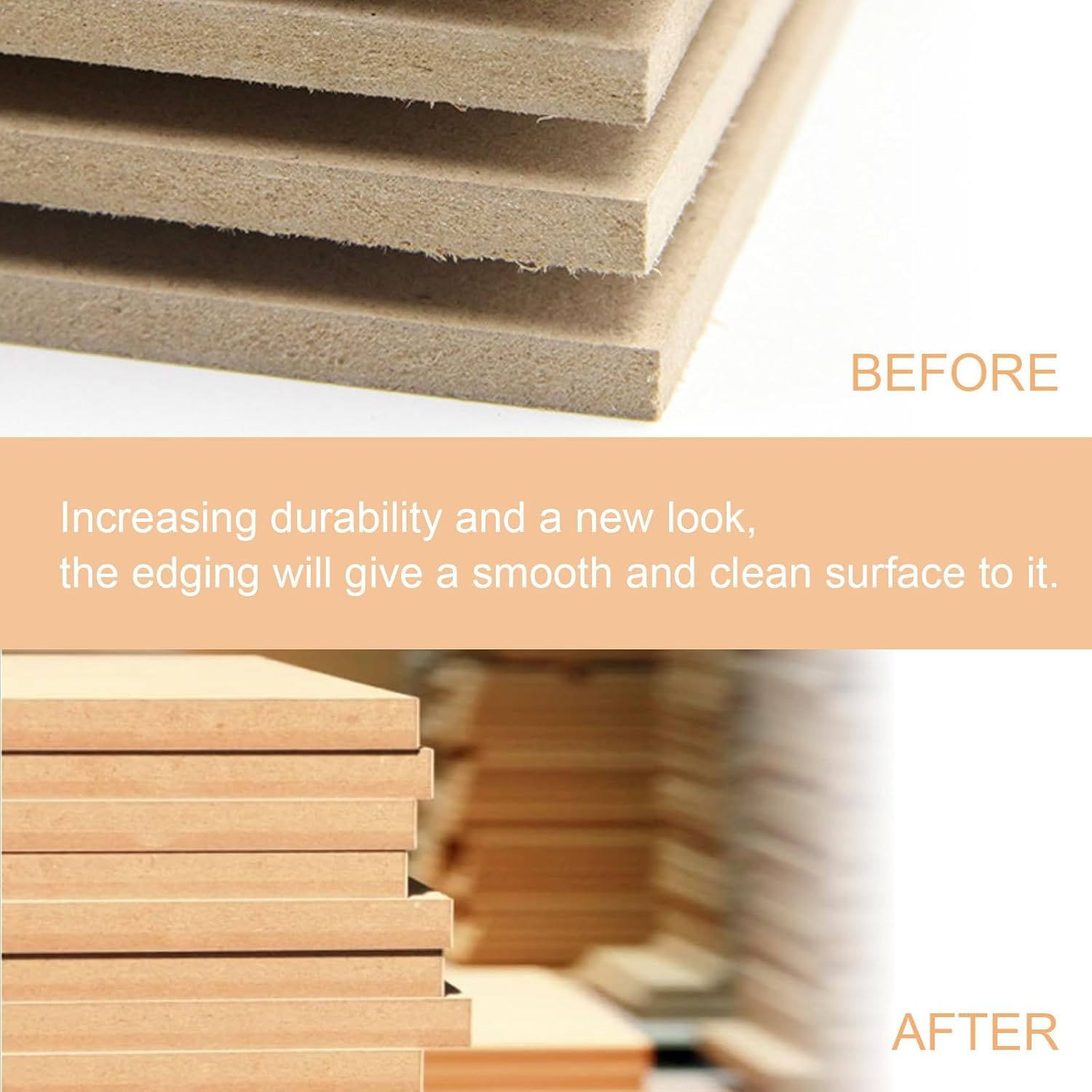 PNXKTXO Oak Edge Banding 2 Inch X 50Ft Roll Wood Veneer Edging Strips Real Tape Banding for Cabinet Furniture Repair image number 5