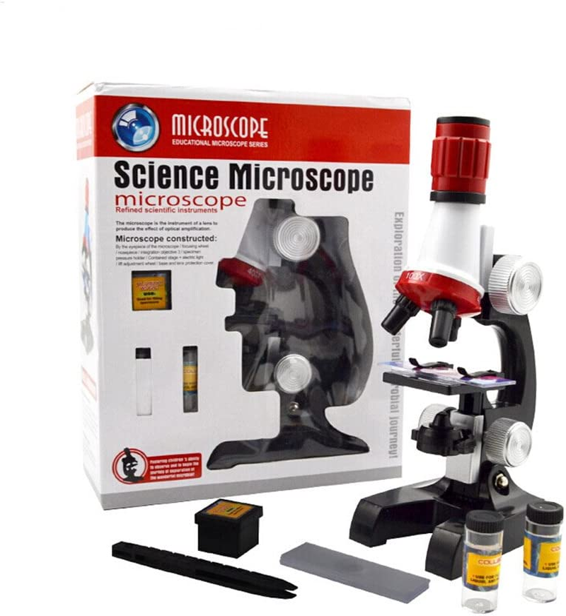 Jiusion Kid Microscope Kit, 100X 400X 1200X Trinocular Magnification Beginner Toy for Home School Education - Biological Hand Held Camera Microscope with Slides for Children image number 4