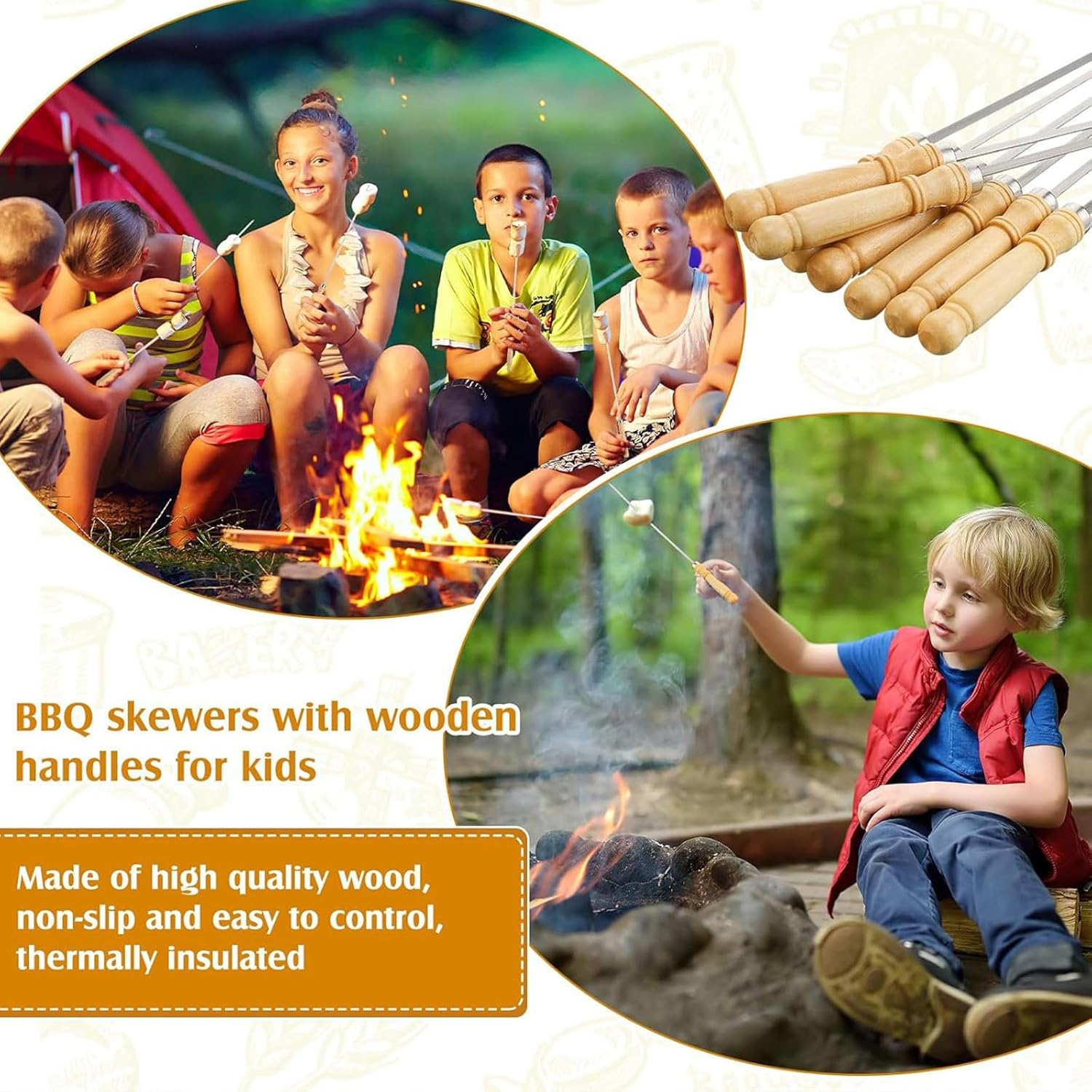 Portable Charcoal Grill with Carry Bag, Stainless Steel Foldable Small Grill for 1-5 People, Tabletop Outdoor BBQ Cooker for Travel，Cooking,Includes Gloves & Carry Bag and Kabob Skewer image number 6