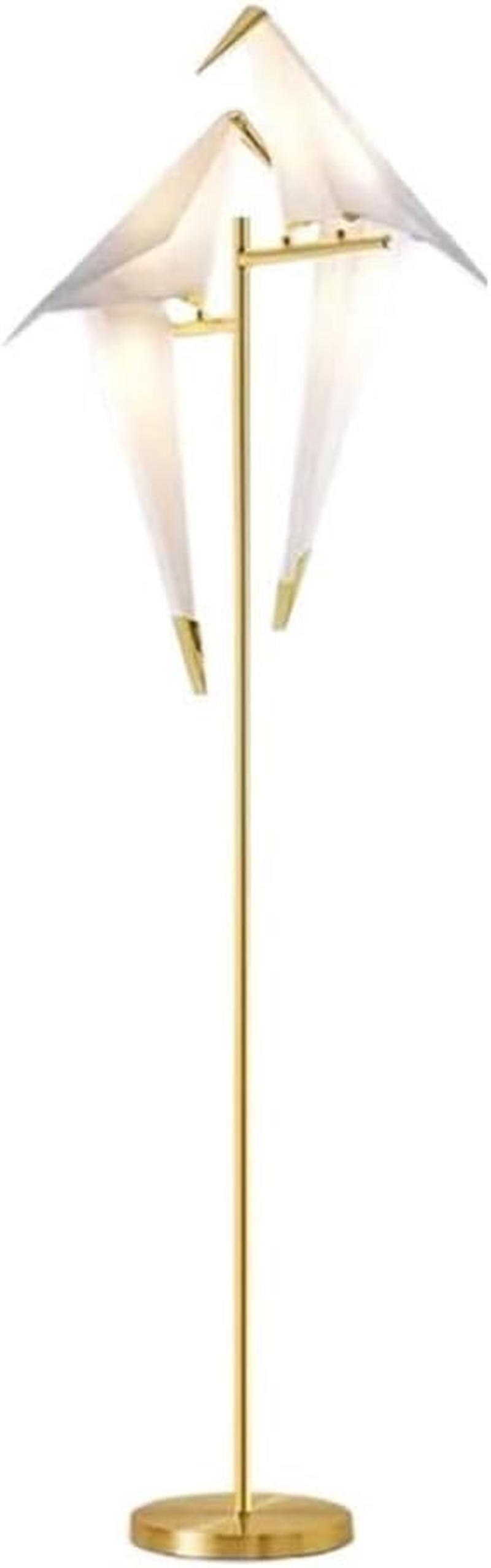 Floor Lamp Nordic Creative Bird Floor Lamp Acrylic Lampshade Floor Light for Living Room Bedroom Paper Crane Bird Standing Lamp Led Standing Lamp (Color : Double Head, Size : Warm Light)