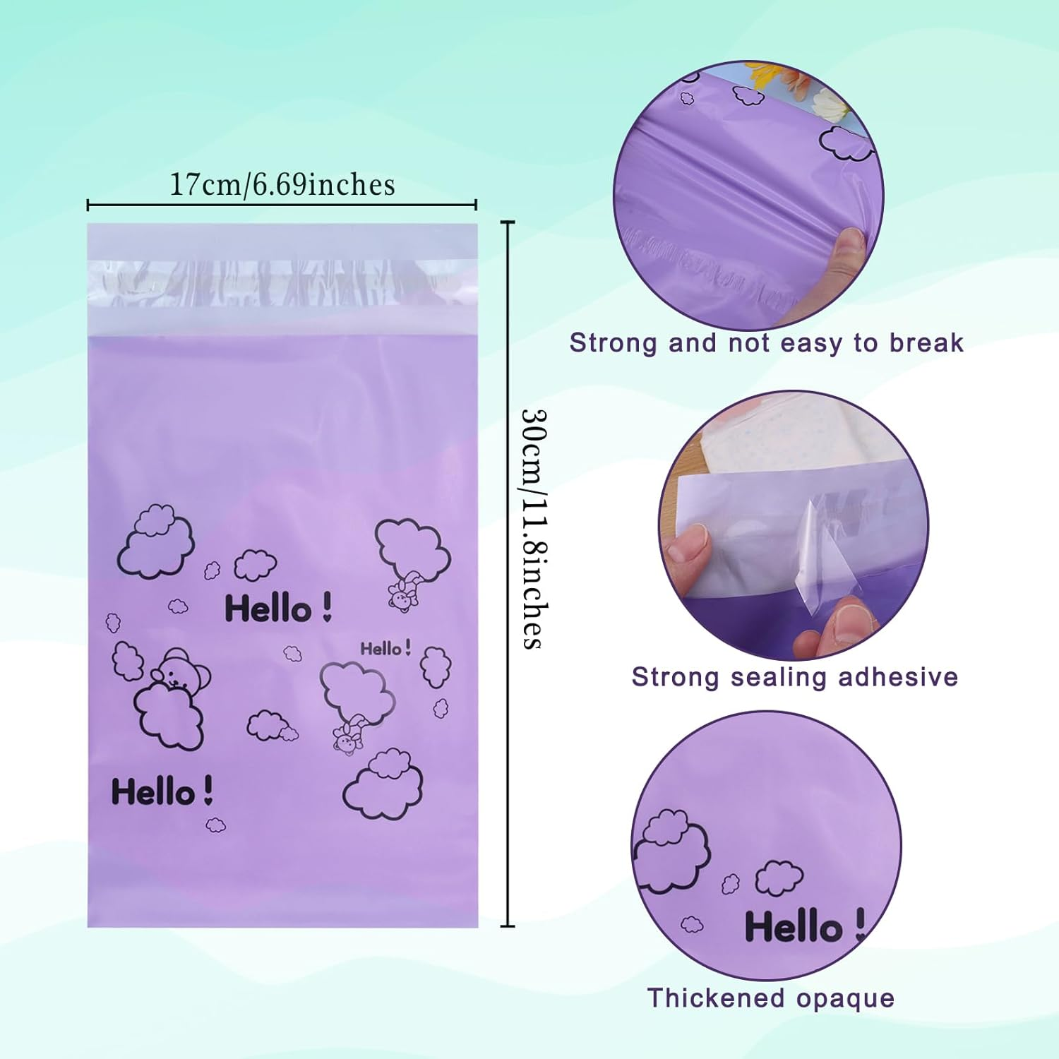 Sanitary Disposal Bags Pack of 200,Cute Purple Sanitary Pad Disposal Bags 7X12Inches Opaque Feminine Hygiene Disposal Bags Sanitary Trash Bags for Tampons,Sanitary Liners image number 1