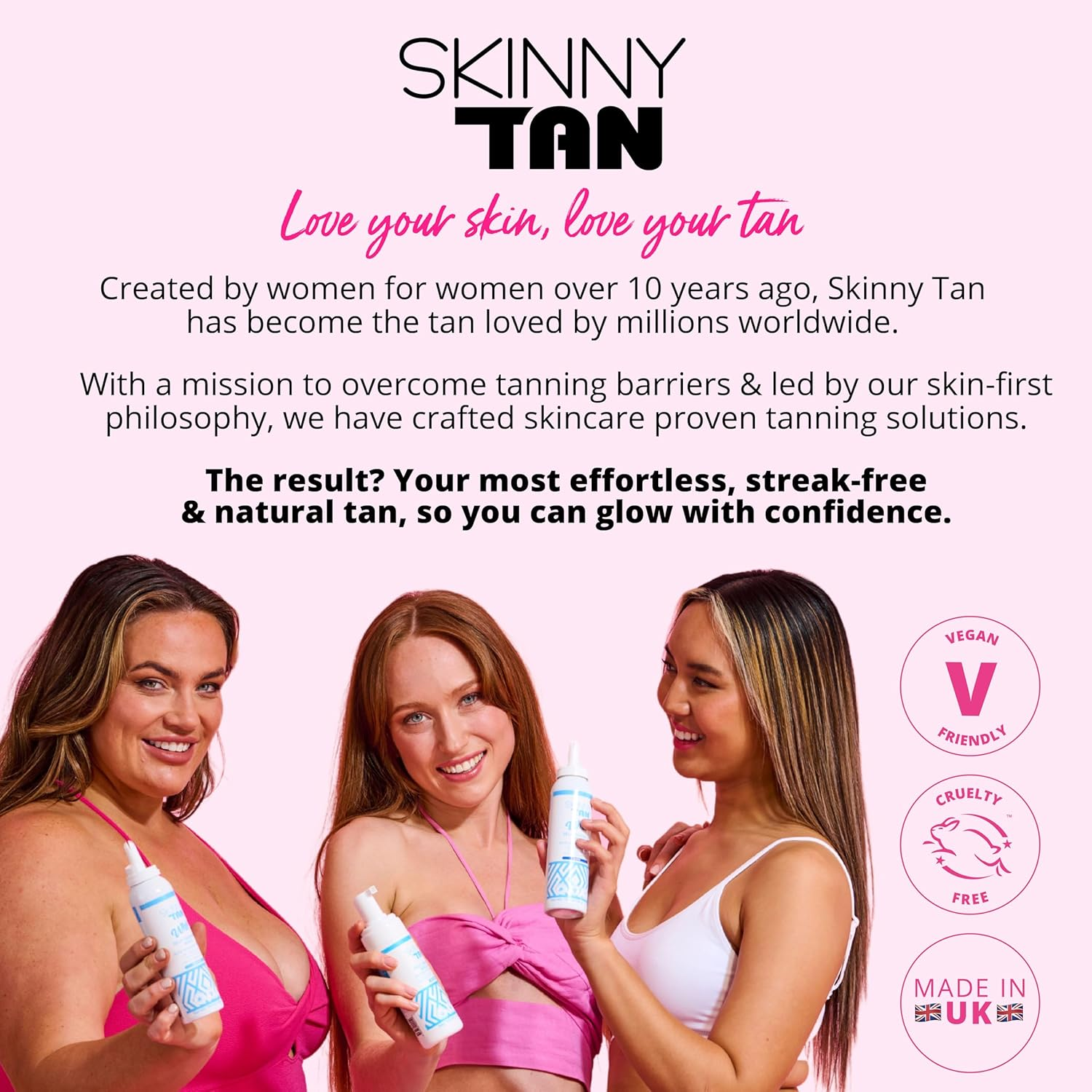 Skinny Tan Tan & Tone Self-Tanning Oil | Streak Free Natural Looking Tan with Coconut Oil | Enriched with Guarana Extract to Tone & Firm Skin | Cruelty-Free & Vegan (Medium) 145Ml image number 4