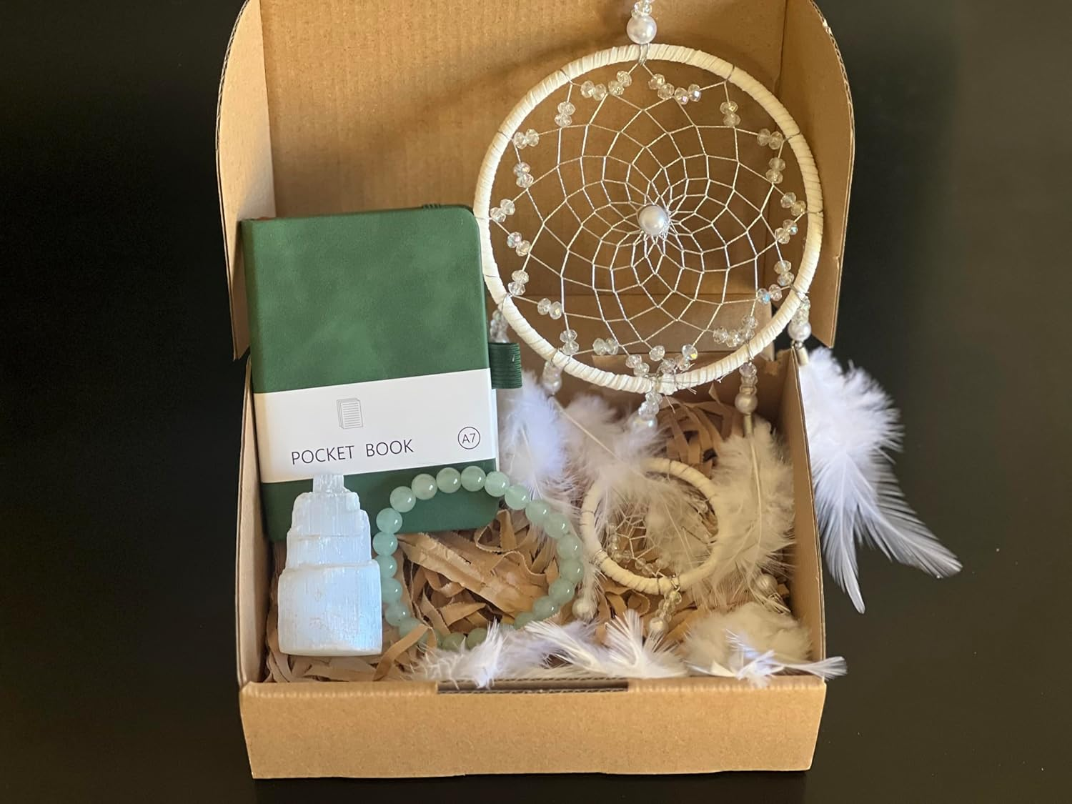 Dream Weaver Wellness Gift Pack &ndash; Dream Catcher, Pocket Journal, Crystal Tower & Aventurine Bracelet image number 4