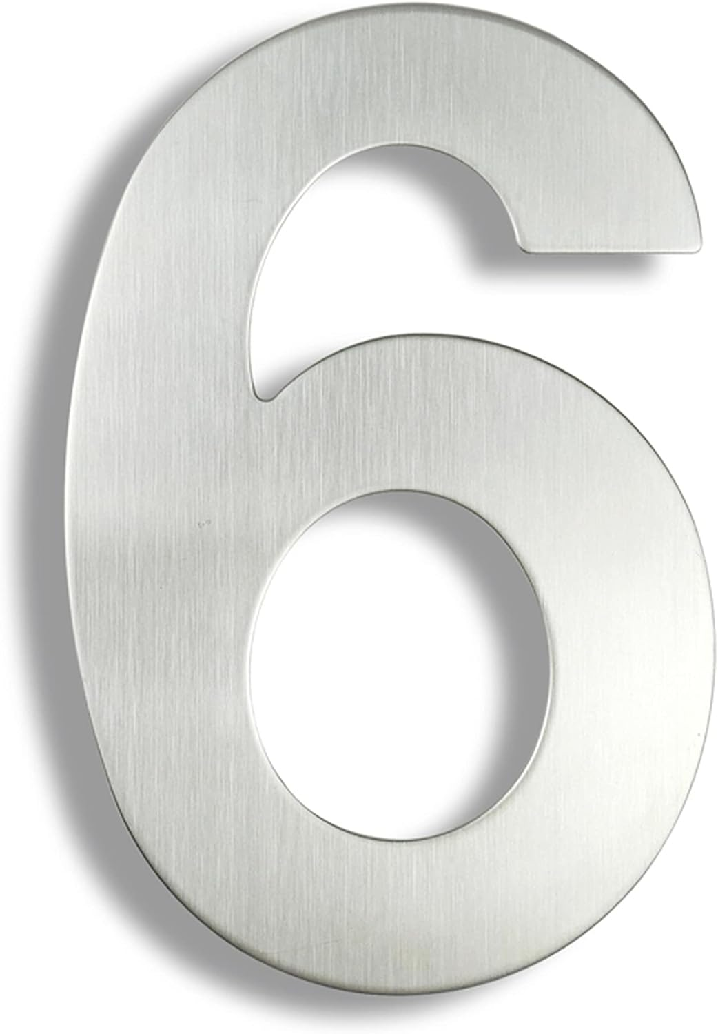 HASWARE 304 Stainless Steel Modern House Number Powder Coating Stylish Door Alphabet Plaque Street Home Decor (6, 6 Inch Silver) image number 4