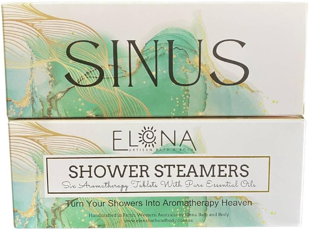 Sinus Aromatherapy Shower Steamers - Pack of 6 Snapable Discs. Eucalyptus & Mint &ndash; Aromatherapy Shower Bombs for Relaxation with Menthol & Eucalyptus Essential Oils, Stress Relief, Spa Experience, Natural Ingredients Handmade Gift Set, Vegan, Cruelty-Free, Refreshing Shower Spa Steamers, Perfect for Self-Care and Gifting image number 1