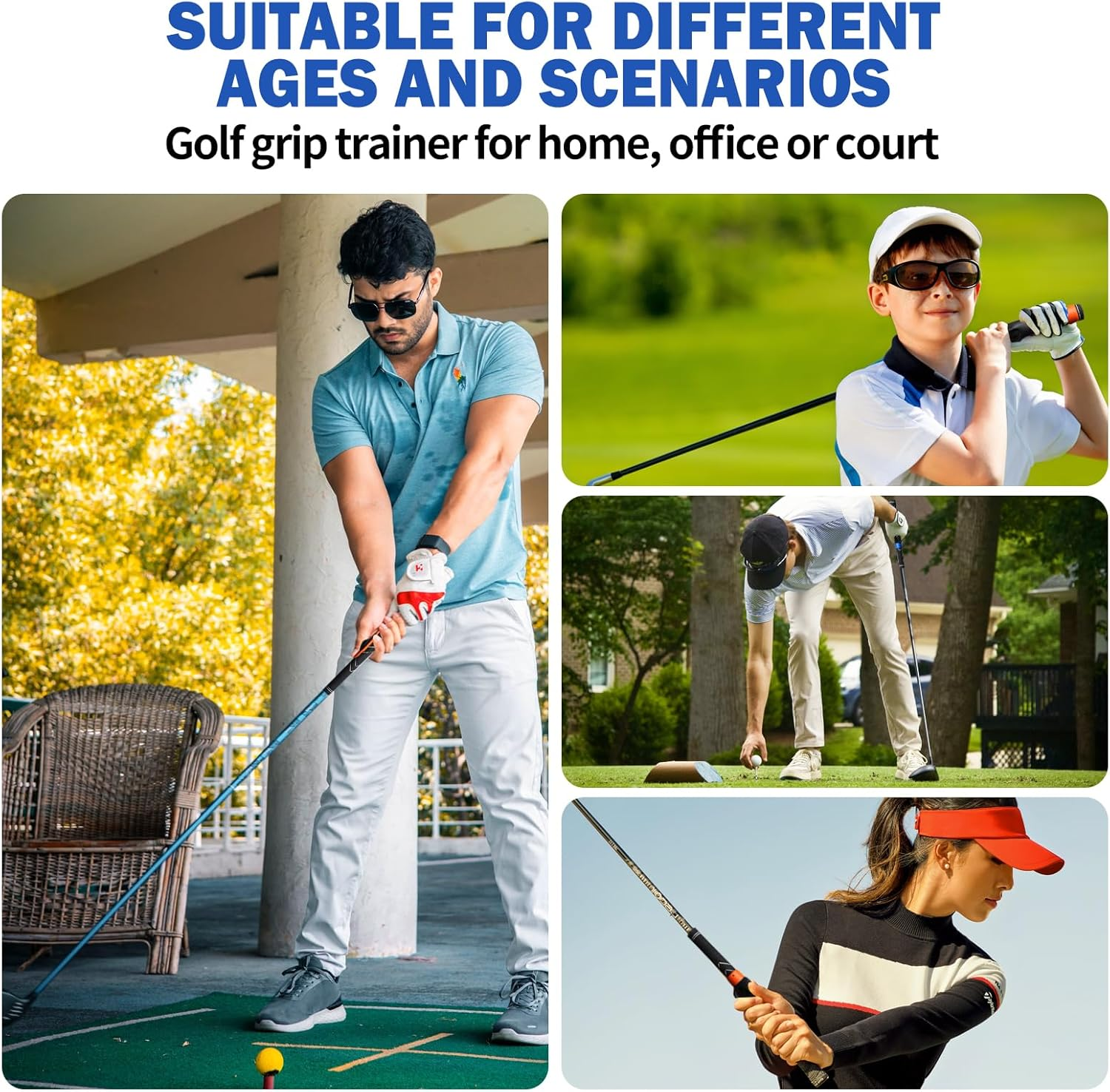 YOSHINE Golf Grip Trainer - Portable Grip Trainer Golf 2Pcs, Golf Training Aid for Beginners, Golf Grip Training Aid to Help Train Correct Hand Position, Suitable for Right-Handed Golfers image number 4