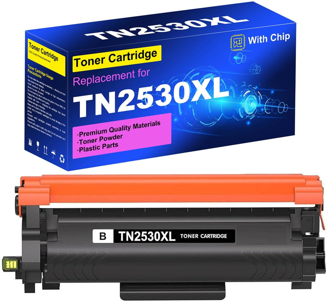 TN2530XL TN2530 Black Toner Cartridge Compatible with Brother MFC-L2880DWXL MFC-L2920DW MFC-L2820DW MFC-L2800DW HL-L2464DW HL-L2460DW HL-L2480DW HL-L2400DW,HL-L2445DW (1 Pack) image number 3