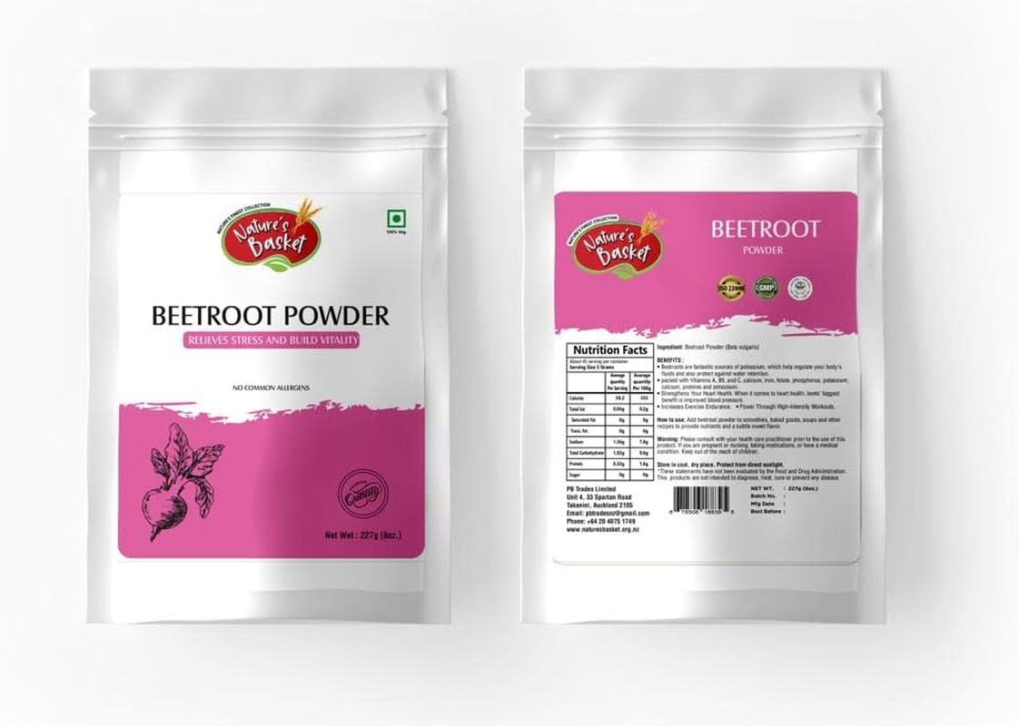 Nature'S Basket Beetroot (Beta Vulgaris) Powder 227G image number 3