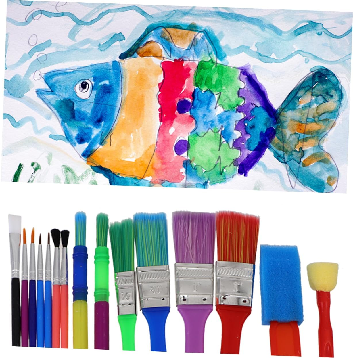 Totority 21Pcs Set Handle Paint Brush round Paint Brush Facial Tool Painting Tools for Imagination Kids Painting Tools Kids Suit Kids Paint Brush Tools for Kids Child Graffiti the Pen image number 1