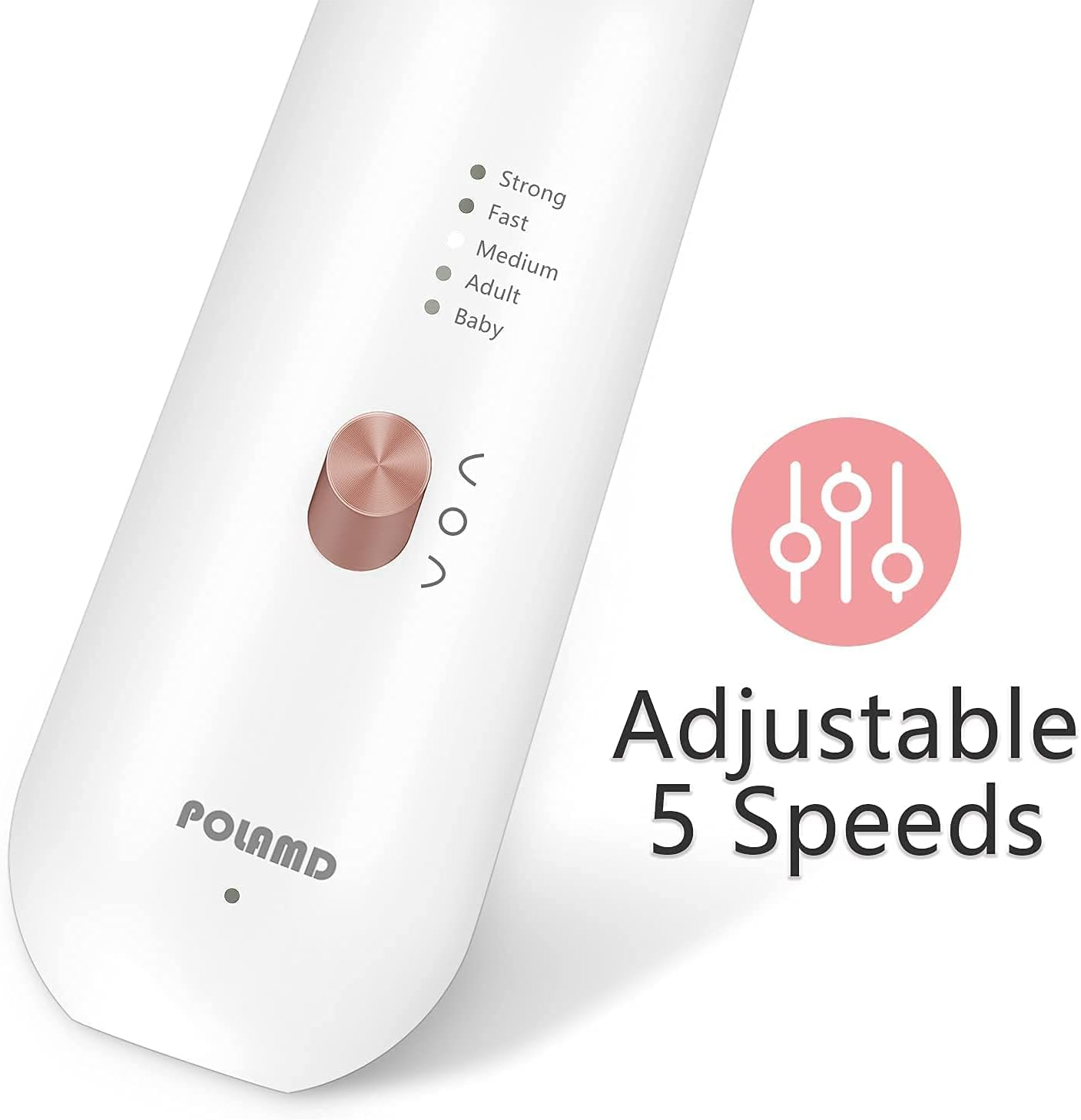 POLAMD Portable Electric Nail Drill,Manicure Pedicure Kit, File Set,Cordless Drills Machine, 5 Speeds Hand Foot Care Tool for Home Salon Use(White) ,1.0 Count image number 4