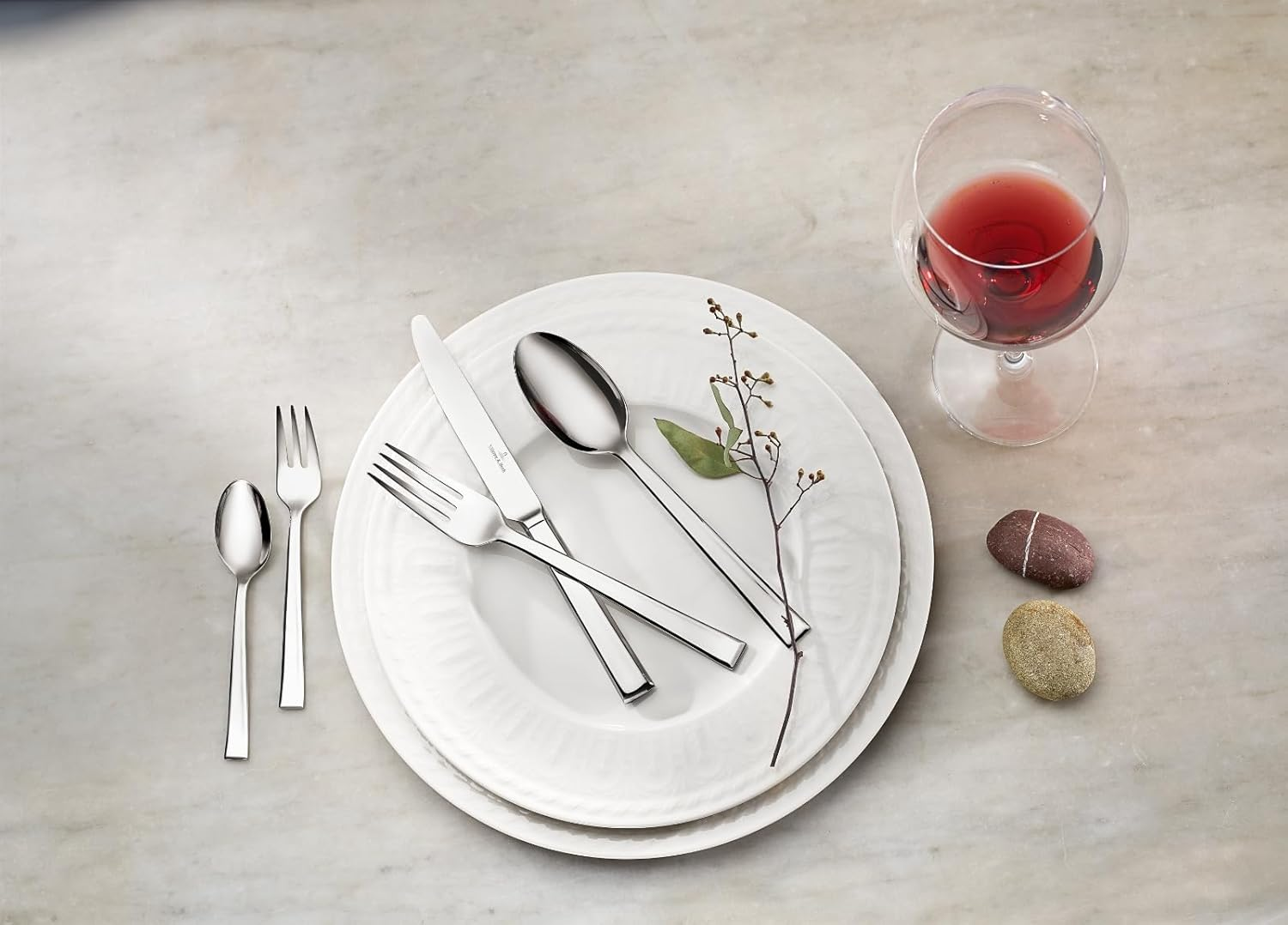 Villeroy & Boch &ndash; Victor Cutlery Set 30 Pieces for 6 People, Dishwasher Safe, Rustproof, Knife, Fork, Spoon, Luxury Cutlery Set, Dinner, 18/10 Stainless Steel