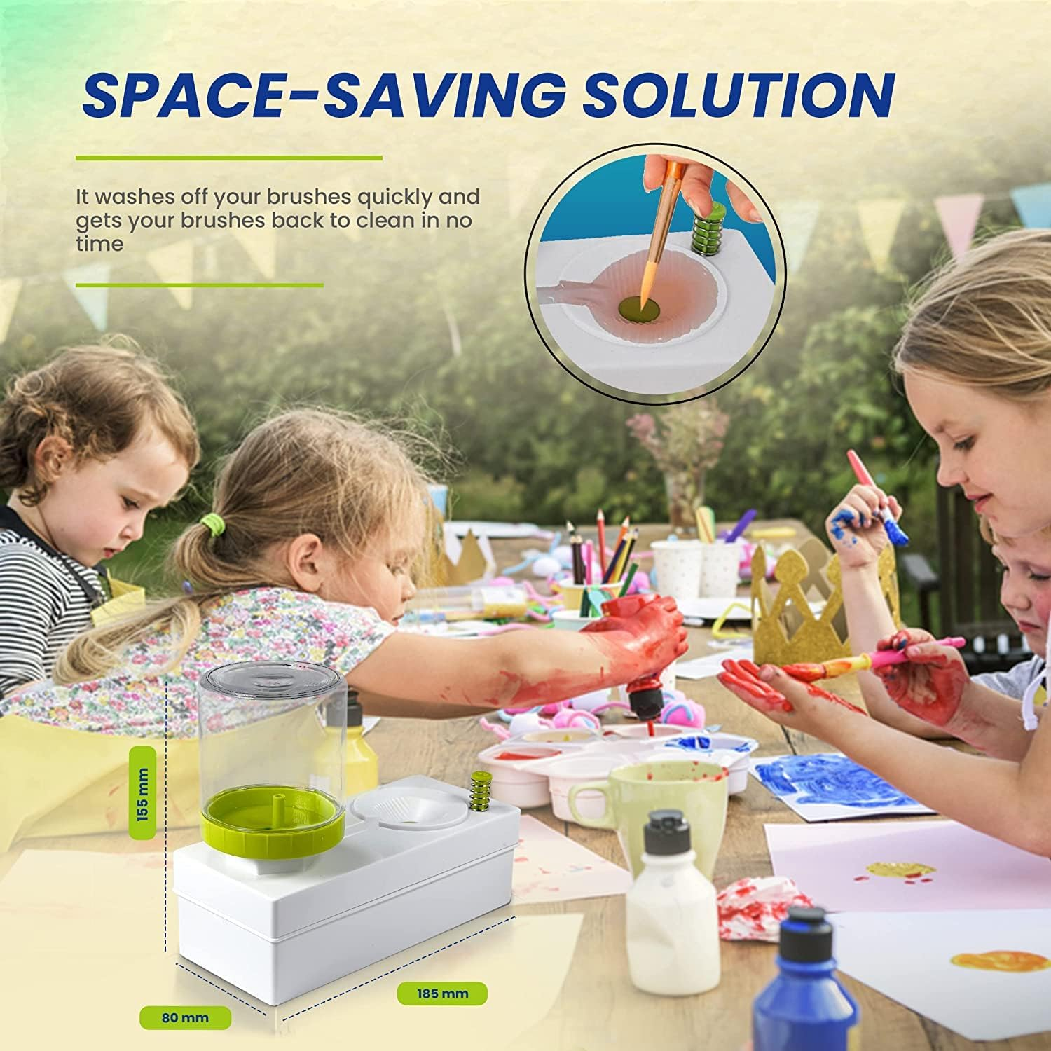 Paint Brush Cleaner, Paint Brush Cleaner Art Supplies, Water Cycle Rinser, Multifunctional Paint Brush Cleaner | for Acrylic, Watercolour, and Water-Based Mediums image number 3