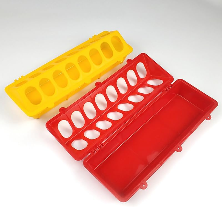 Multicolor 30Cm Bird Feeder & Drinker: Versatile Storage Trough for Chick, Pigeons, and Wild Birds - Durable, Easy-Fill Plastic Dispenser with Hinge Opening, Ideal for Stable and Aviary Environments - Green image number 2