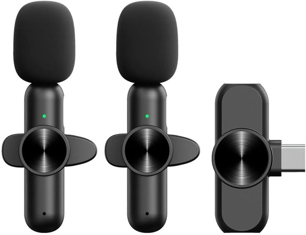 Wireless Lavalier Microphone for Type-C Devices,Plug & Play Lapel Clip-On Mini Lav Mic for Video Recording Facebook Youtube Live Stream/Vlog/Zoom Auto-Sync Noise Reduction image number 4