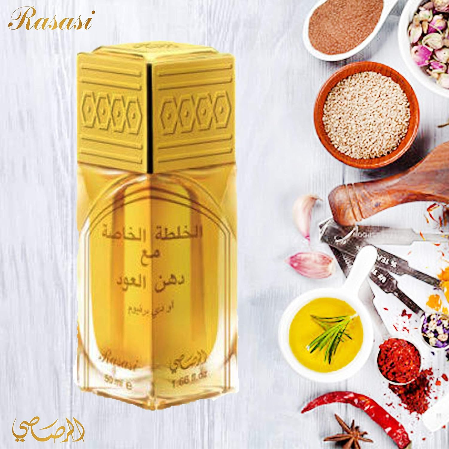 Rasasi Khaltat Al Khasa Ma Dhan Al Oudh Eau De Perfume Spray for Men, 50 Ml