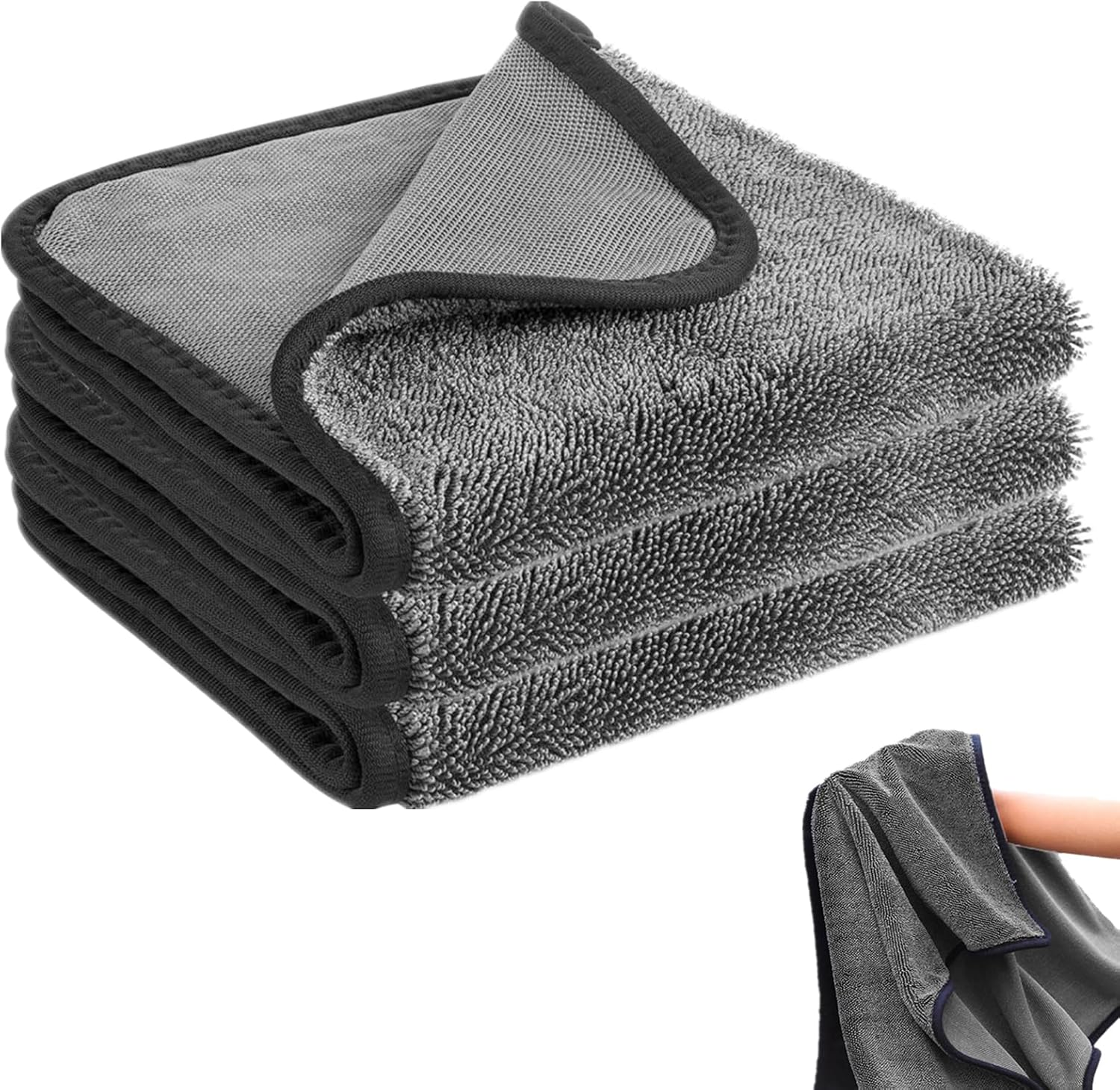 Longzhuo Shiny Bath Wipes Shower Cleaning Cloths, 3Pcs Shiny Bath Drying Towel, Super Absorbent Microfiber Bath Towels, Microfiber Cleaning Cloth for Windows, Bathroom, Car Home Office image number 5