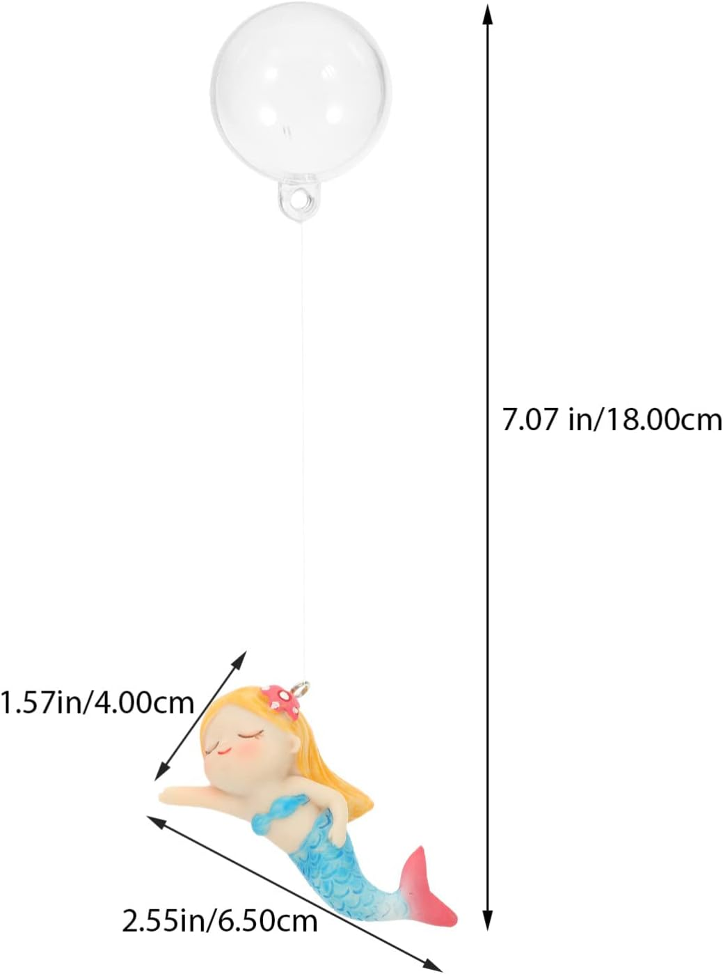 FRCOLOR Adorable Mermaid Figure Wear-Resistant Aquarium Toy Decorative Fish Tank Ornament image number 4