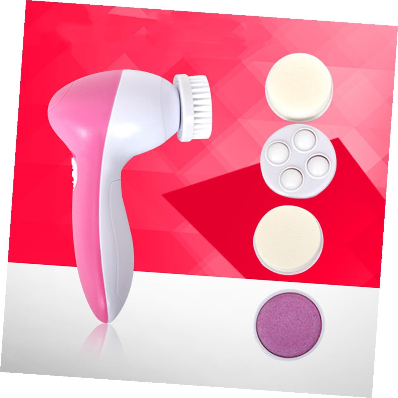 JEWEDECO Electric Face Washing Cleaner with Soft Brush Heads for Deep Pore Cleansing and Gentle Exfoliation Compact Rechargeable Facial Scrubber for Women and Men Portable Skin Cleansing image number 4