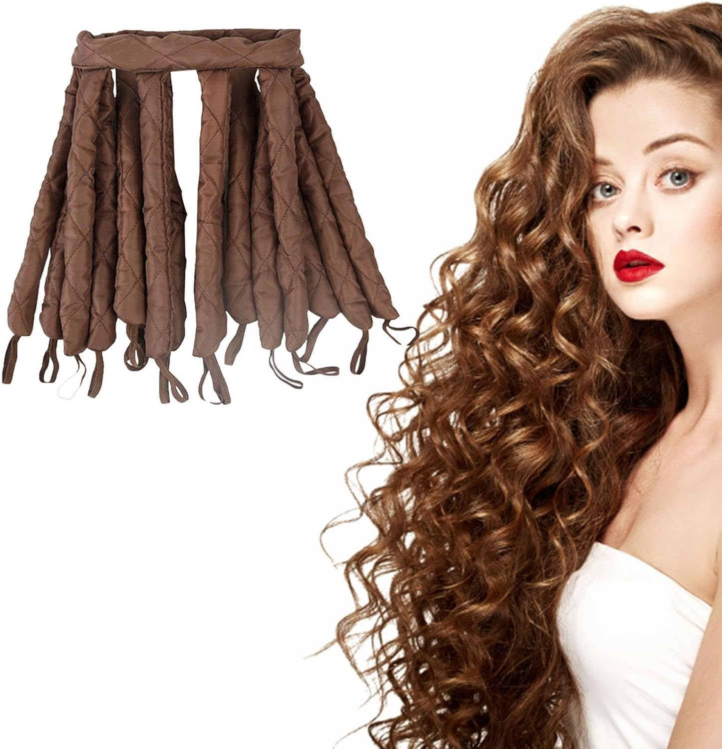 Curlers for Sleeping - Heat-Free Curling Iron, Curling Set for Long and Short Hair, Head-Attached Curling Iron, Heat-Free Curling Headband, Curling Iron Headband, Sleep Curling Iron Set, Hit image number 3