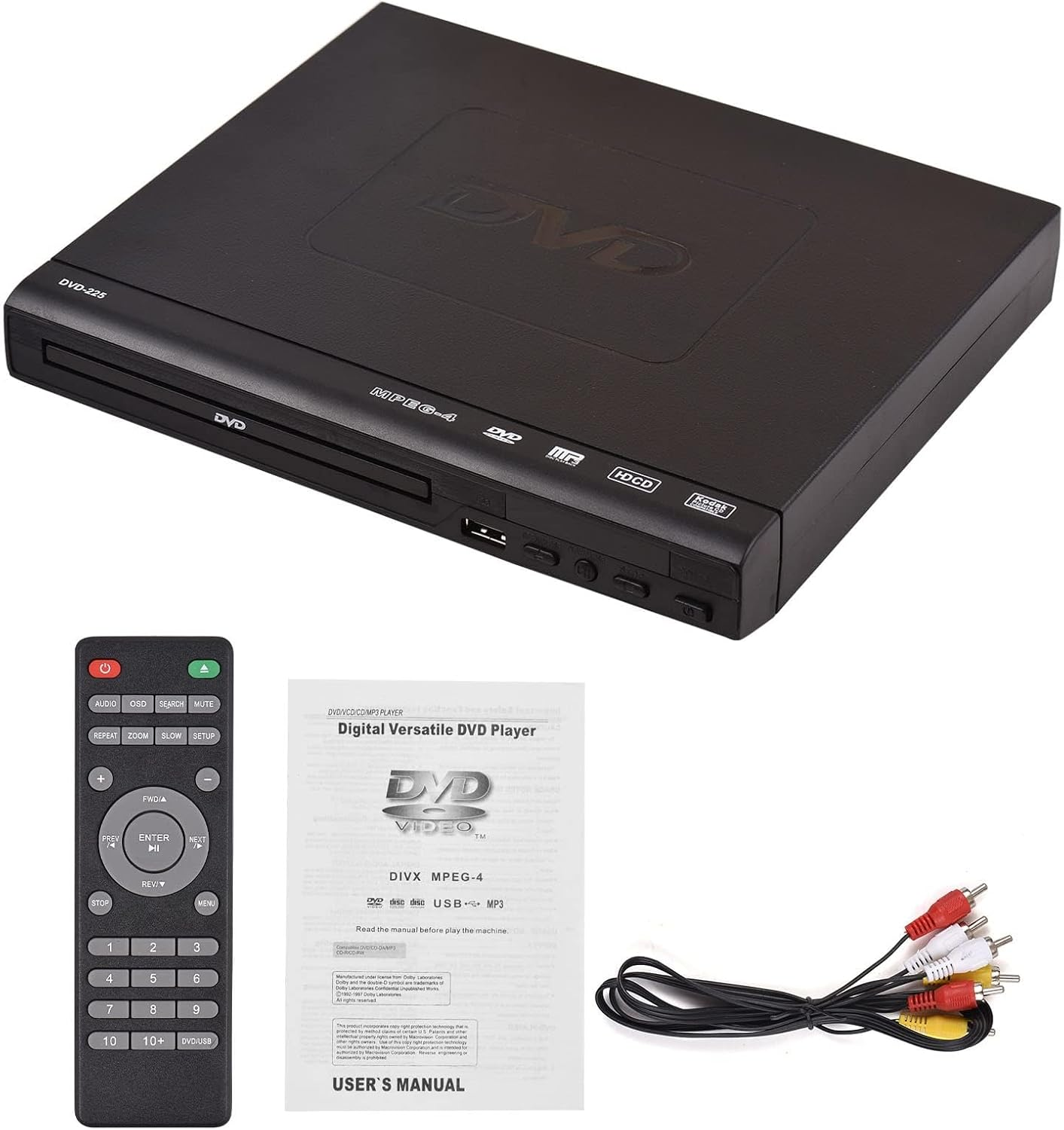 DVD Players for TV with HDMI, CD Player with USB Port Play All Regions, Simple DVD Player for Elderly, CD Player for Home Stereo System, HDMI RCA Cable Included image number 6