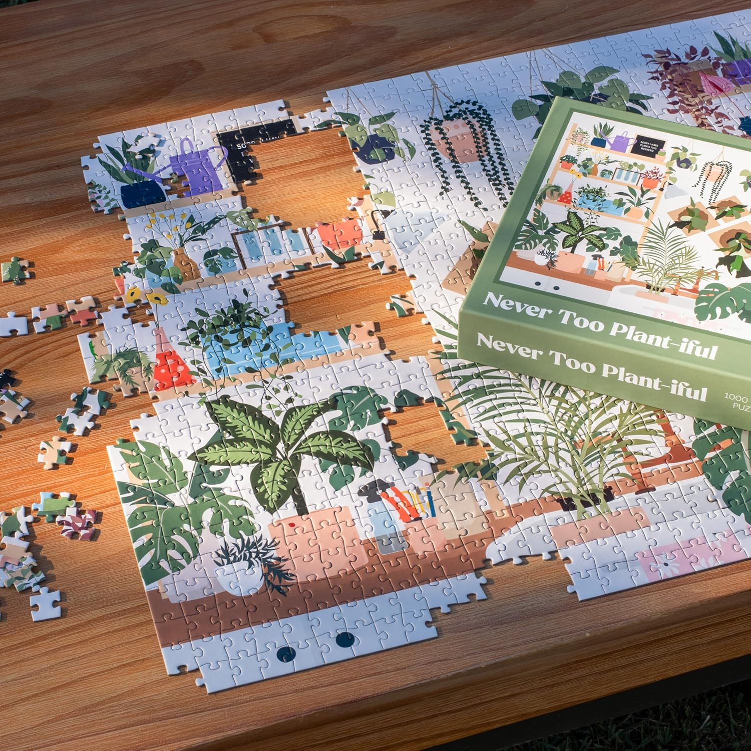 Terras Puzzles - Never Too Plant-Iful 1000 Piece Puzzle - Matte Finish - Plant Garden Lovers - 70X50Cm image number 4