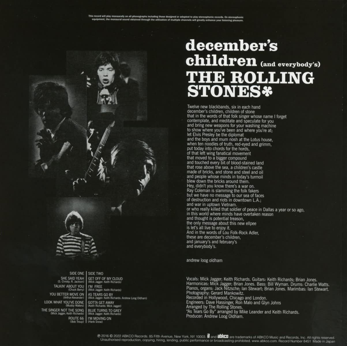 Rolling Stones Decembers Children CD image number 1