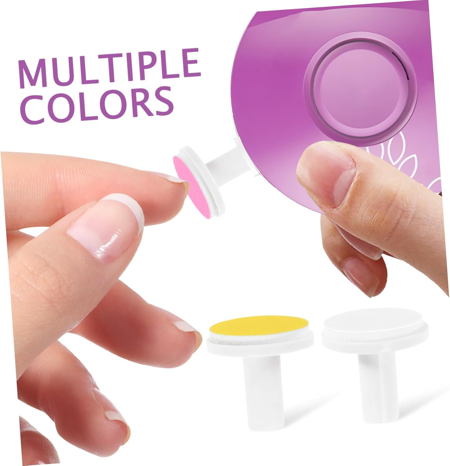 IWOWHERO 6Pcs Universal Nail Grinding Replacement Heads Fine Nail Polish Grinding Heads for Safe Electric Nail File Replacement