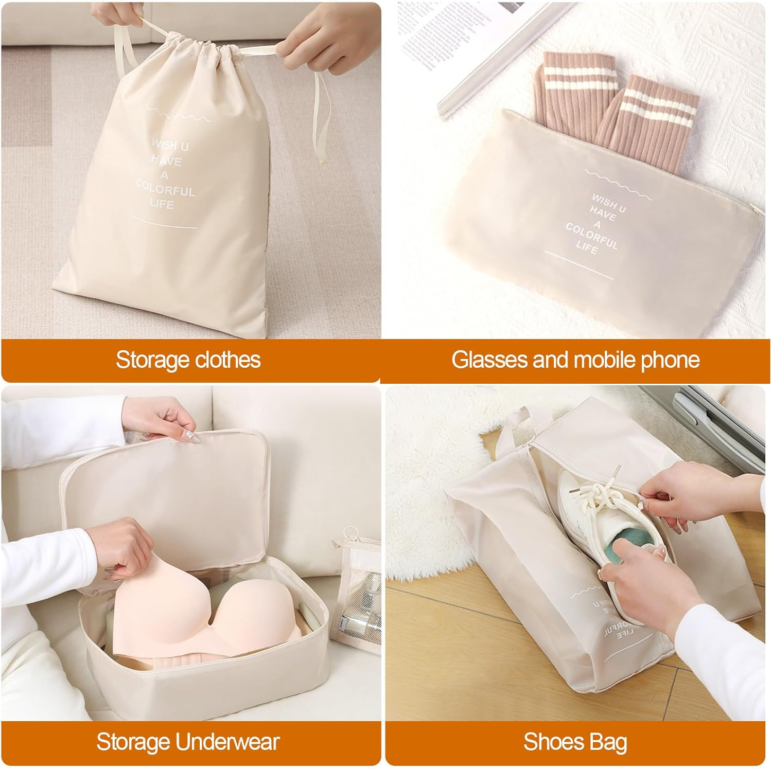 8-Piece Compression Packing Cubes for Travel,H HOME-MART Luggage Organizers with Breathable Mesh, Durable Travel Essentials Bags for Suitcases & Family Vacations - Navy Blue image number 5