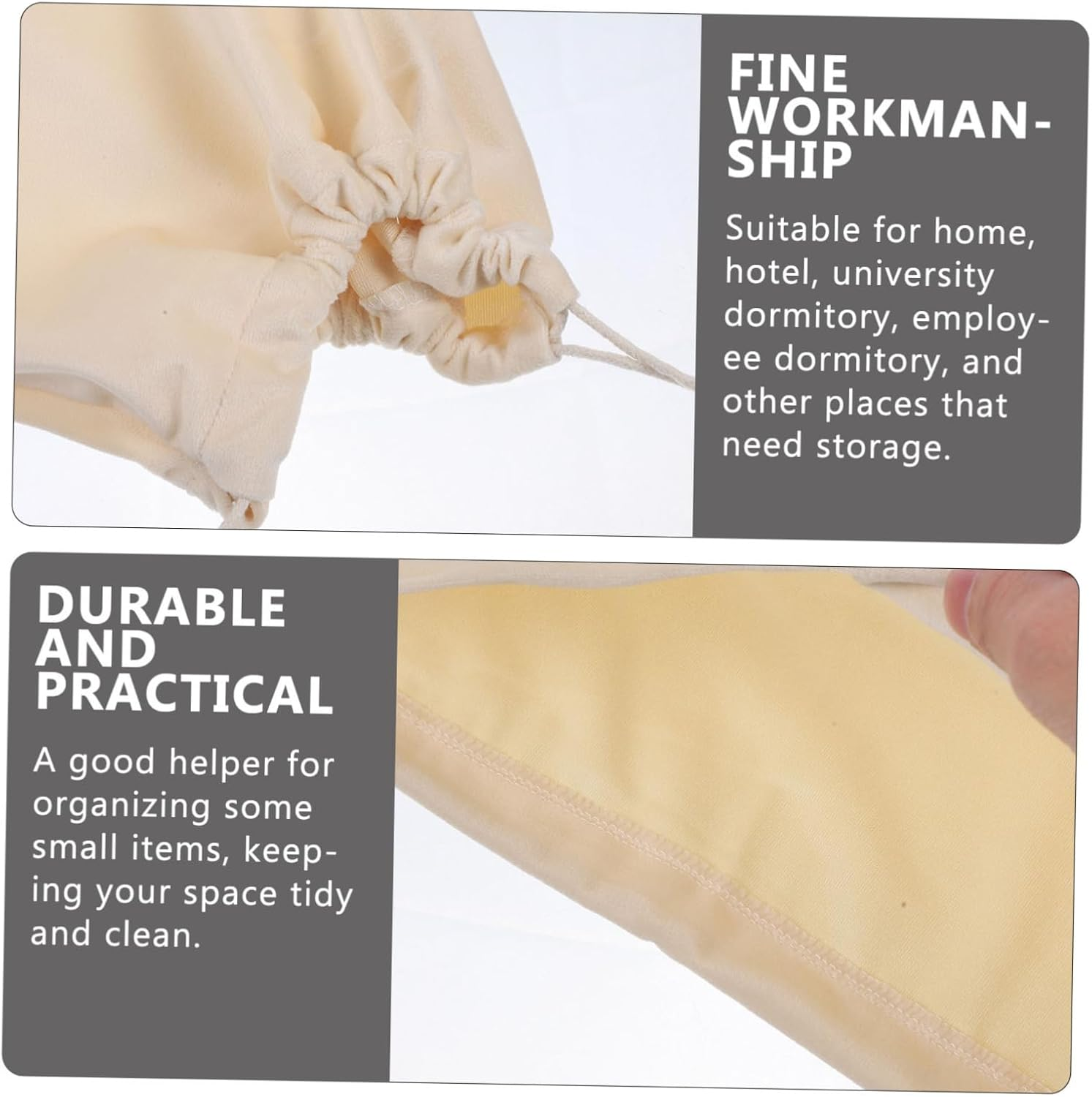 Beavorty 3Pcs Hotel Hair Dryer Bag Scratch-Resistant Holder Drawstring Travel Kit