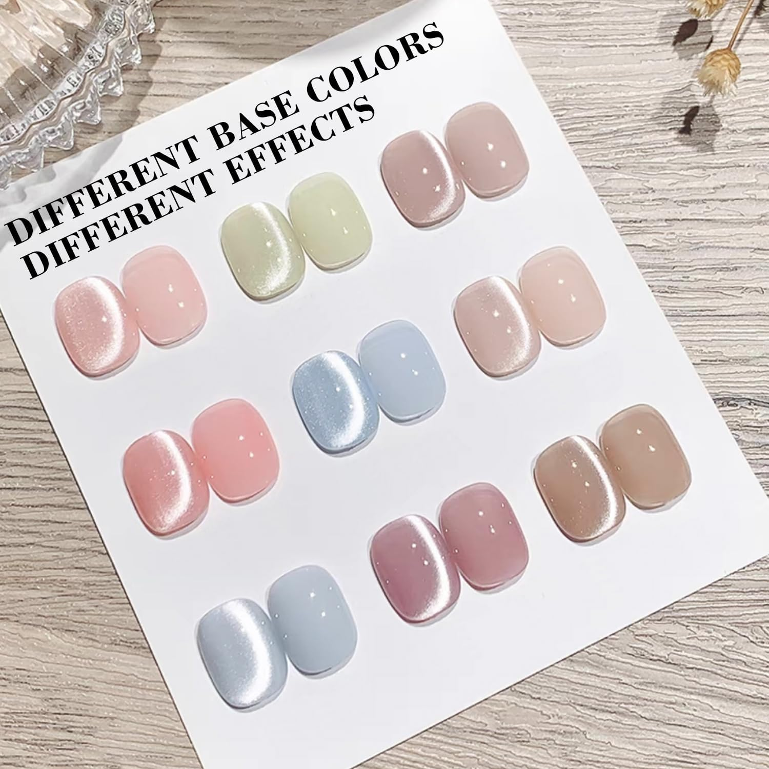 Vishine 16Ml Cat Eye Gel Nail Polish &ndash; Glitter Holographic Magnetic Gel, Reflective Translucent UV Gel, Silvery Moonlight (H002)