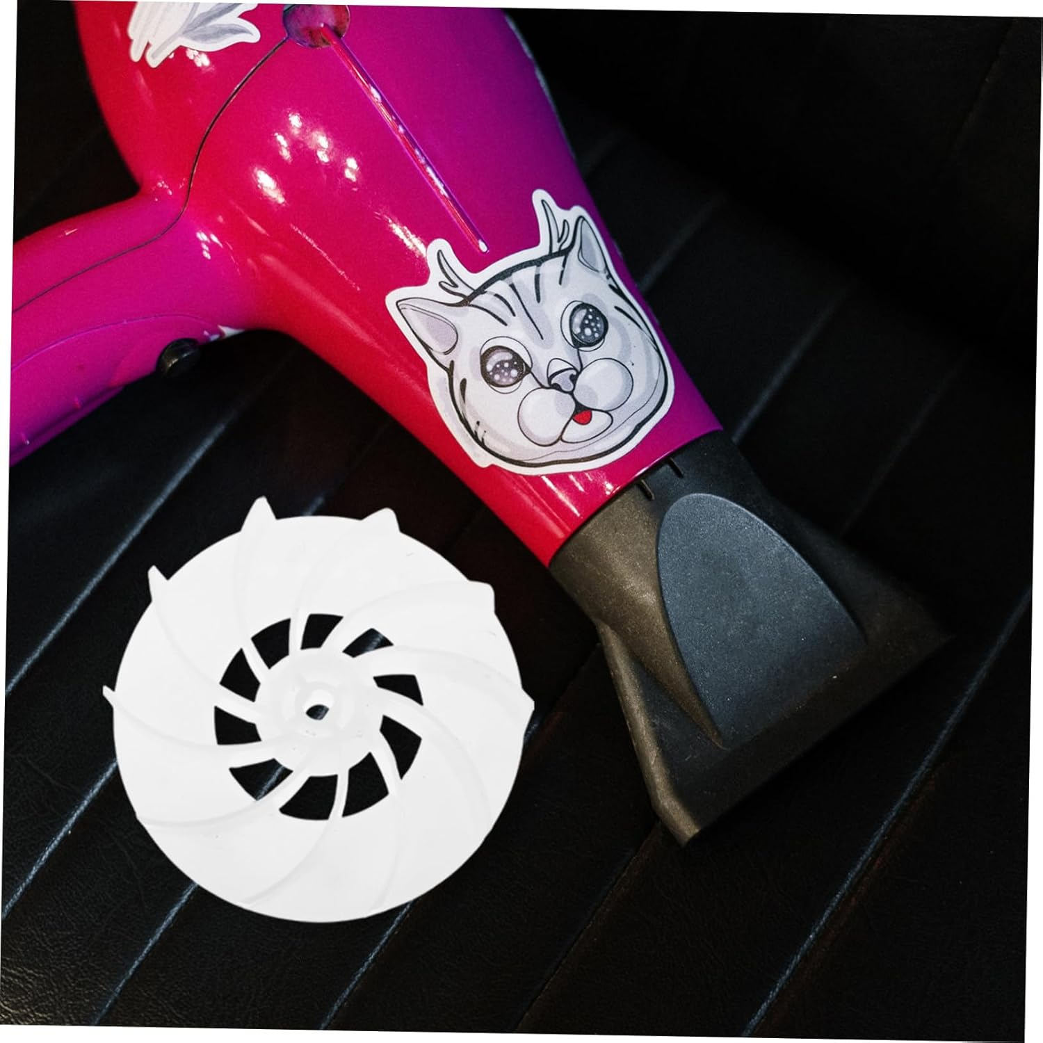 PENIKOKO 2Pcs Hair Dryer Diffuser Attachment Nozzle Motor Fan Replacement Blade for Dryer Blowdryer Air Duct Parts image number 3