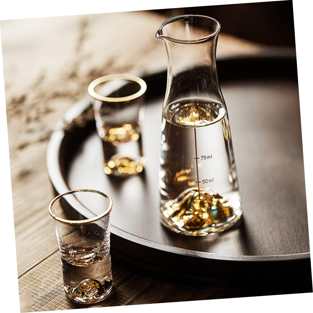 OKUMEYR White Wine Glass Glass Wine Bottle and Drinking Decanter for Home Use Includes Decanter for Easy Serving