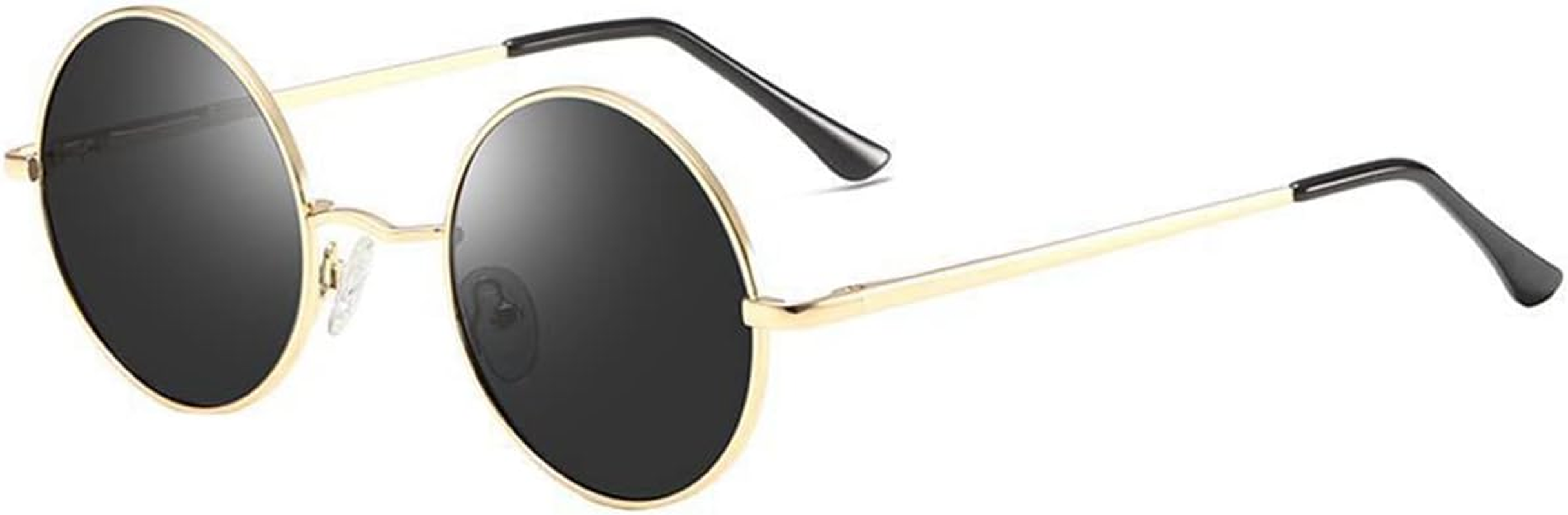 Kiduo Retro round Polarized Sunglasses for Men Women Small Circle Sunglasses John Lennon Style