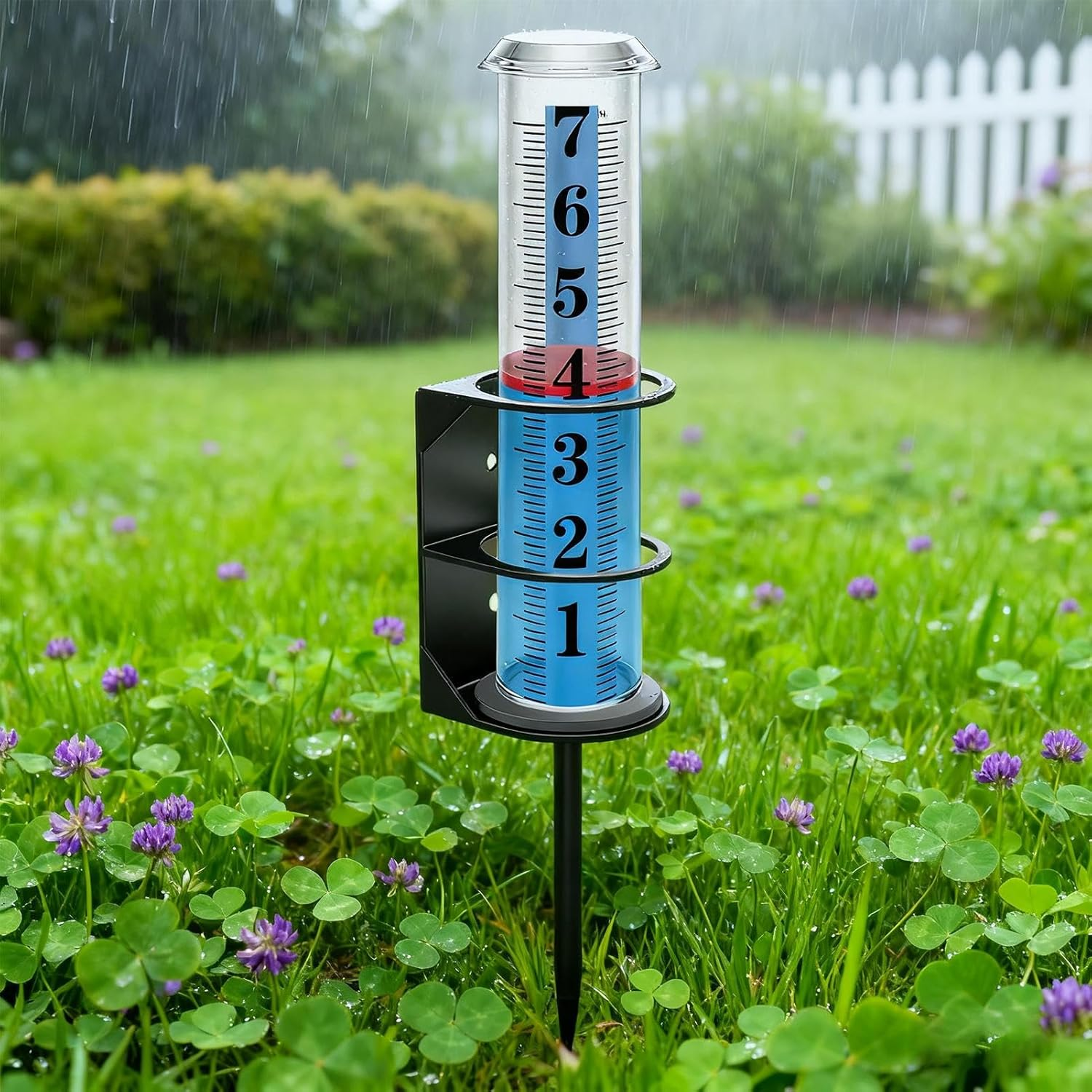 Rain Gauges for Yard,Freeze Proof Large Font Tube Meter,Garden Rain Gauge with Stake - for Weather-Enthusiast Gardener Farmer Patio Balcony Greenhouse Terrace Lawn Courtyard image number 5