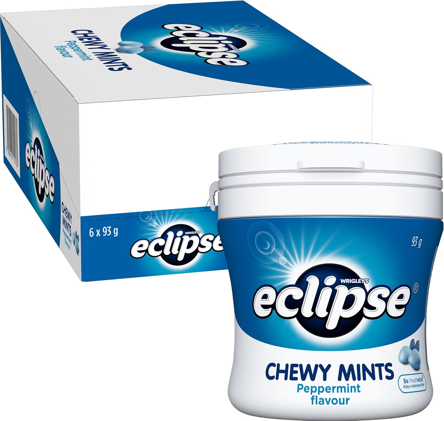 Eclipse Peppermint Chewy Mints 93G Bottle (Case of 6)