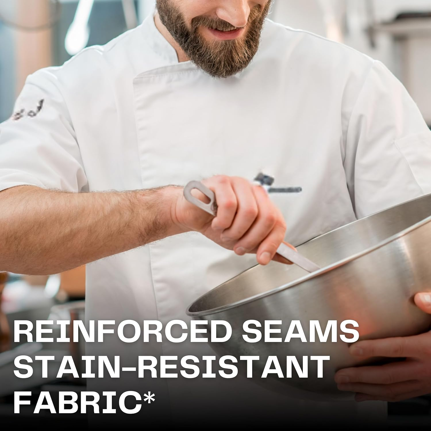 Bridge Chef Jacket for Men - Lightweight with Cool Vent Back & Fade-Resistant Chef Coat | Double-Stitched with Utility Storage | Professional Hospitality Chef Uniform image number 4