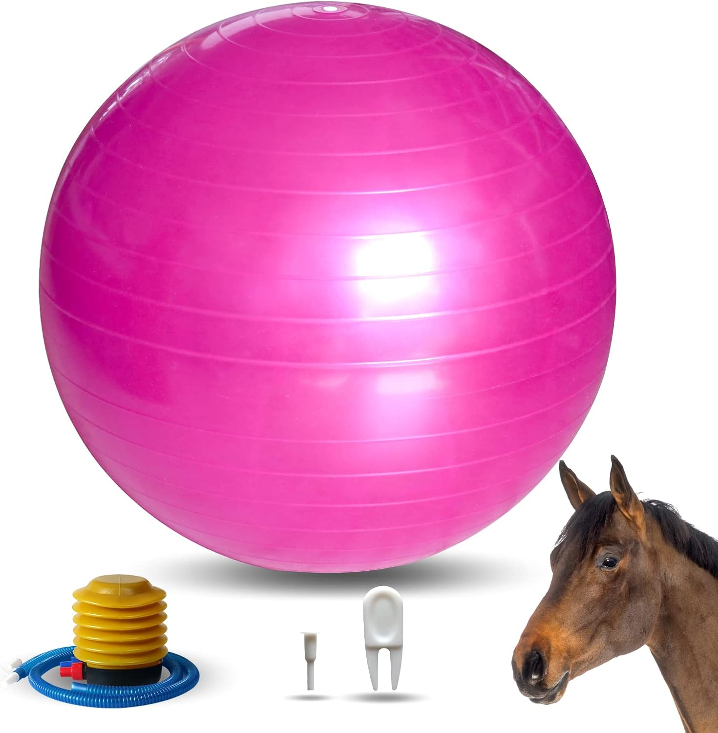 Ridefound 17 Inch Horse Play Balls Anti-Burst Herding Ball for Horse Mega Equine Ball for Play Training Horse Soccer Ball