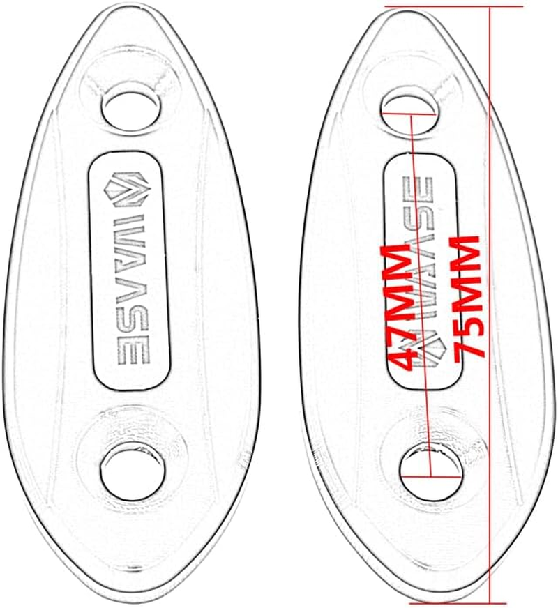 Motorbike Rearview Mirror Seat Decorative Cover Mirror Base for Kawasaki Ninja 250 250SL 300 400 650 ZX-6R ZX636 ZX6R ZX25R ZX-25R Ex250 Ex300 Ex650 (Black) image number 5