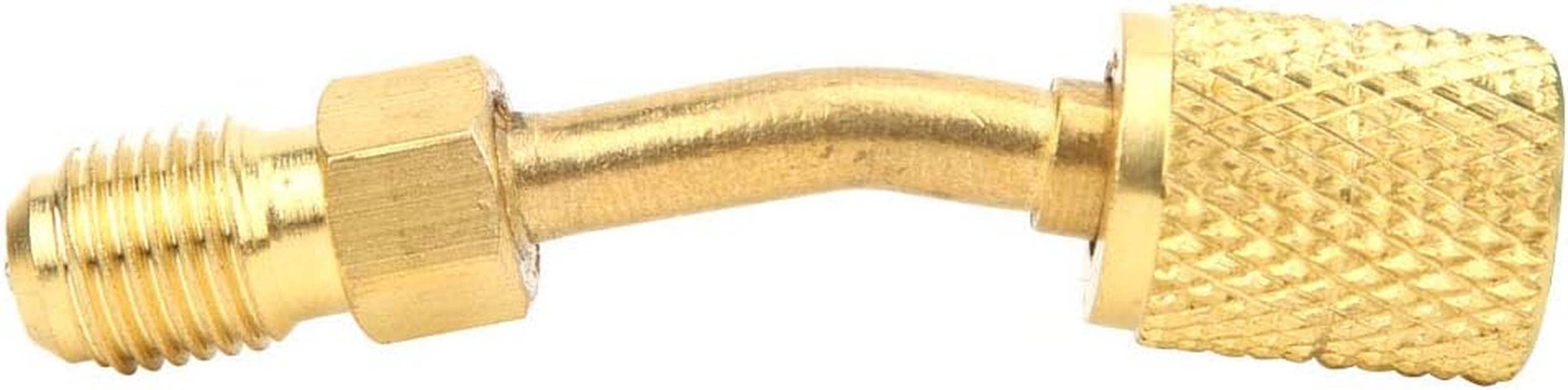 R410A Precision Brass 1/4Inch Male SAE to 5/16Inch Female SAE Adapter Vacuum Pump Split System, Stable Performance, for HVAC Technicians (AD87-45) image number 4