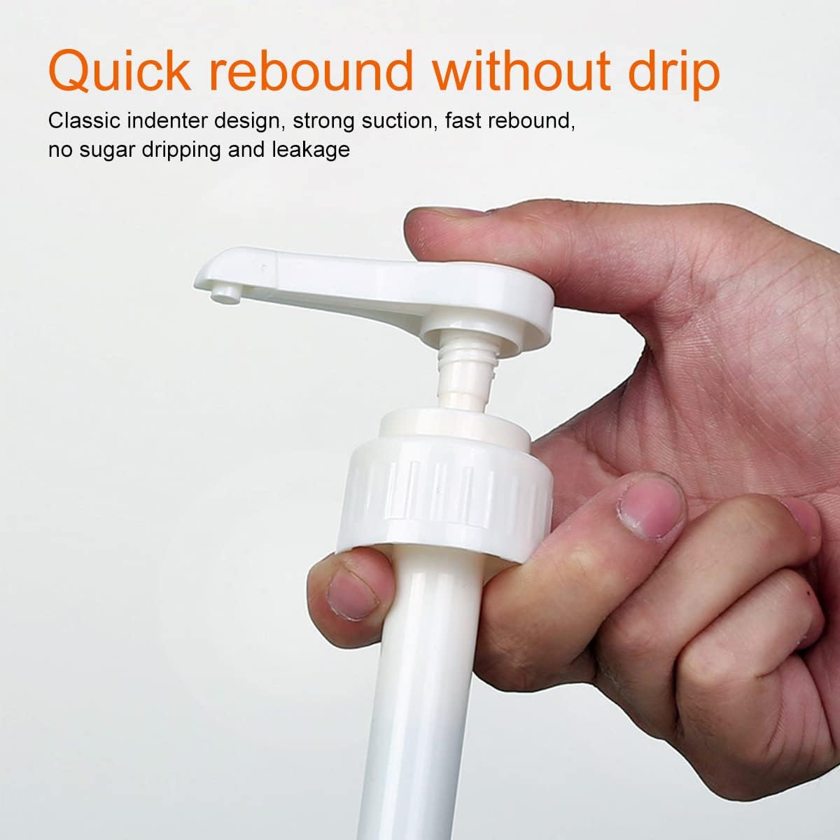 2 Pack Coffee Syrup Pump Universal Syrup Bottle Pump White Syrup Pump Ideal for Coffee Syrups Snow Cones Flavorings & More No Clogging Spilling & Dripping