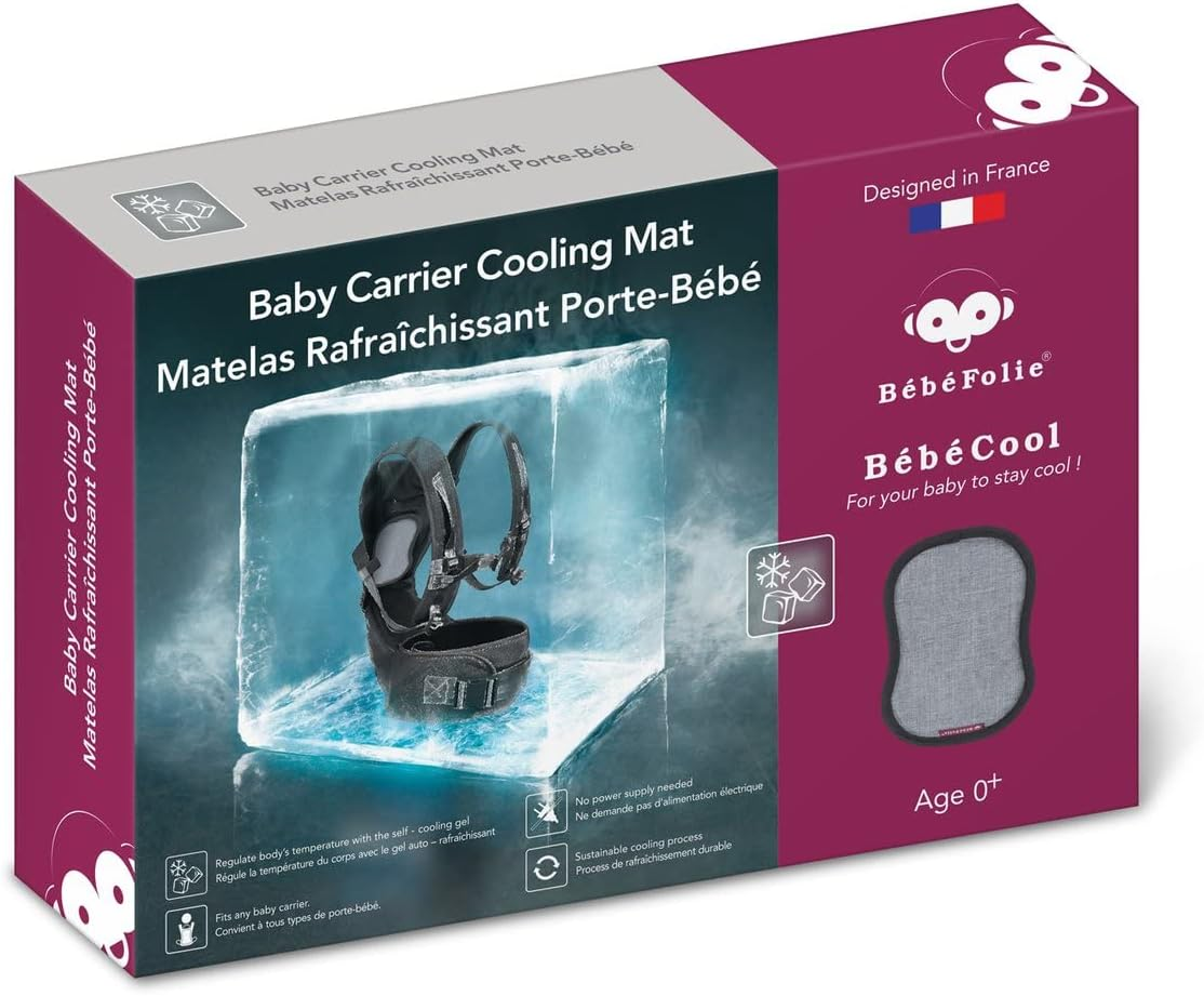 Pioupiou Et Merveilles B&eacute;b&eacute;folie B&eacute;b&eacute;cool Baby Carrier Cooling Mat, Grey, 360 Grams image number 1