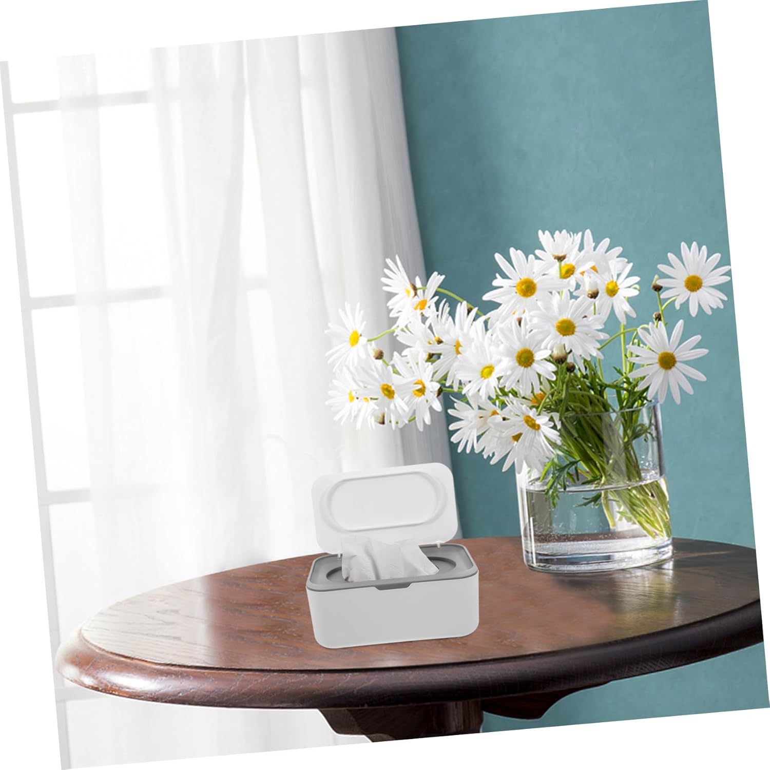 Tissue Box Dispenser Large Capacity Storage for Kitchen Dustproof Moisture Retention Home Office Use image number 1