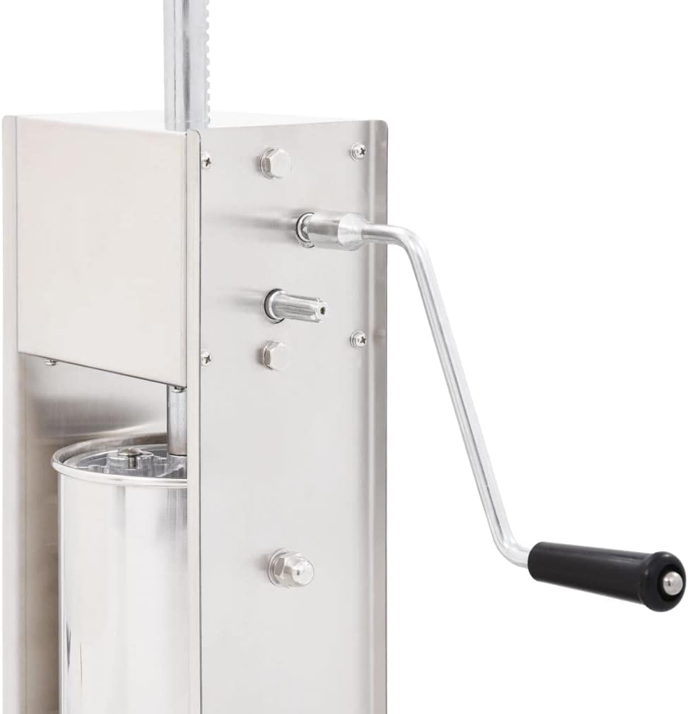 Manual Sausage Stuffer Silver 3 L Stainless Steel Kitchen Tool Meat Maker image number 6