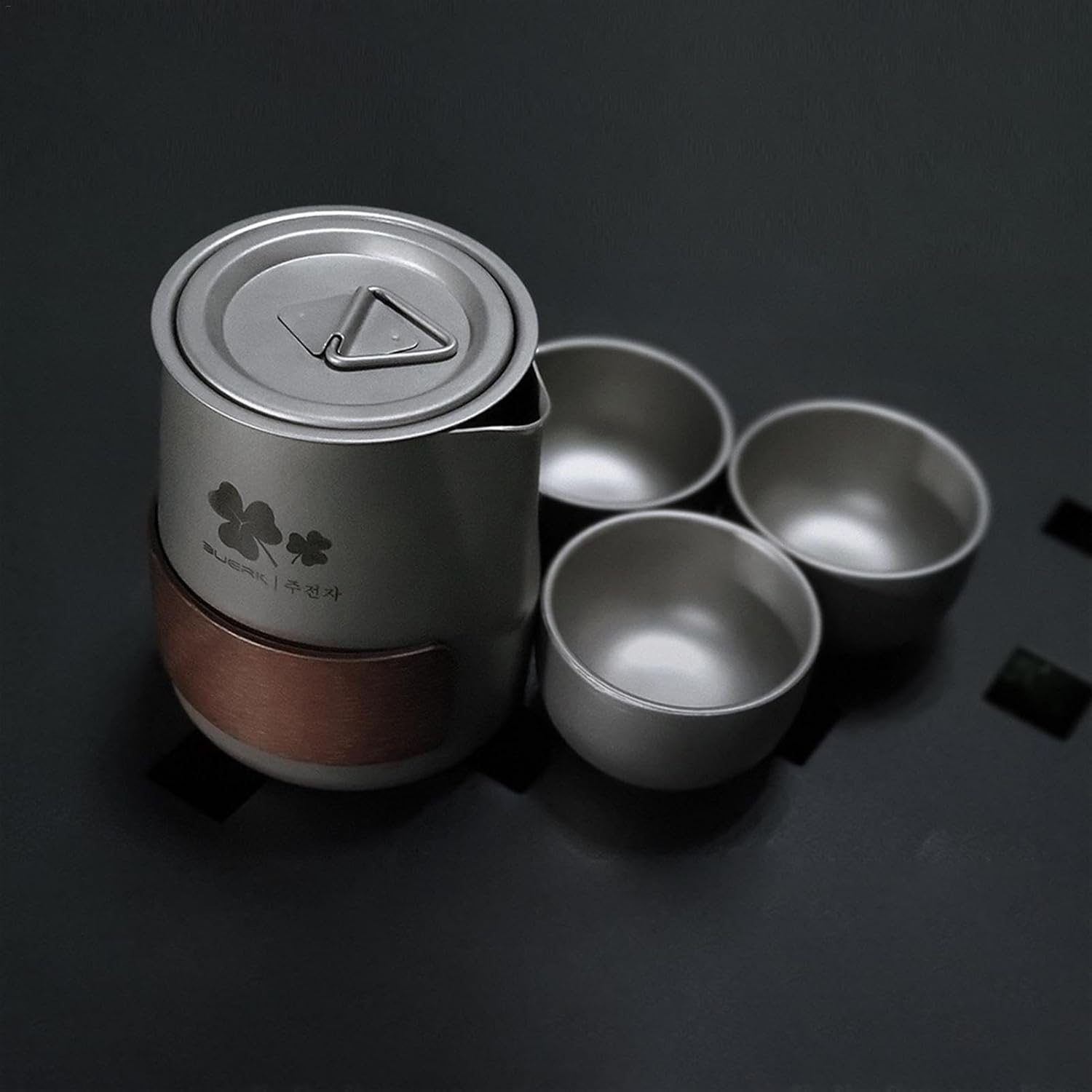 Camping Teapot Kettle, Stainless Steel Teapot Kit, Double-Layer Design Camping Equipment for Travel, Picnic, Backpacking, and Hiking image number 4